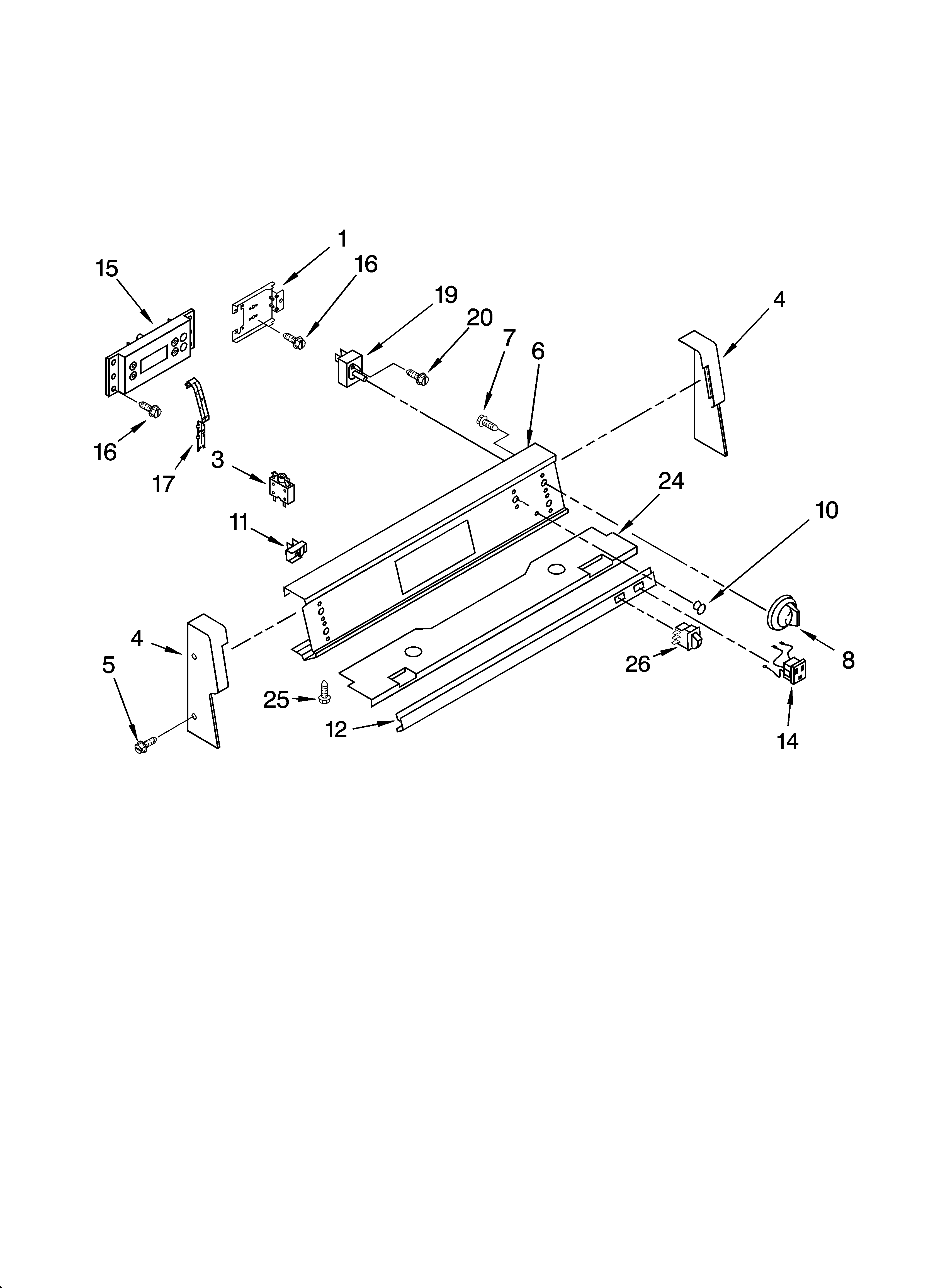 Inglis IJP89802 control panel parts diagram