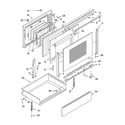 Inglis IJP89802 door and drawer parts diagram