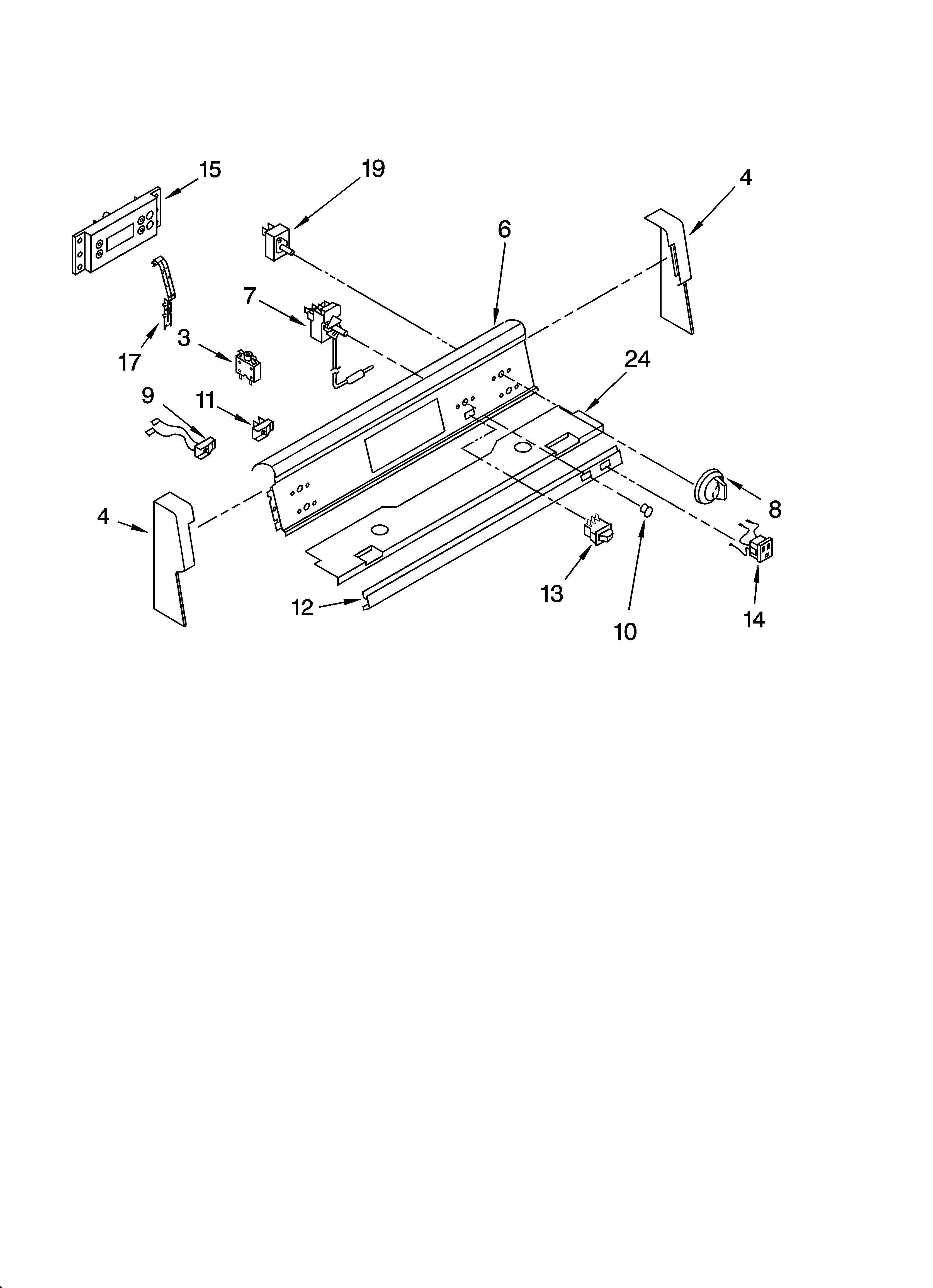 Inglis IKE33300 control panel parts diagram