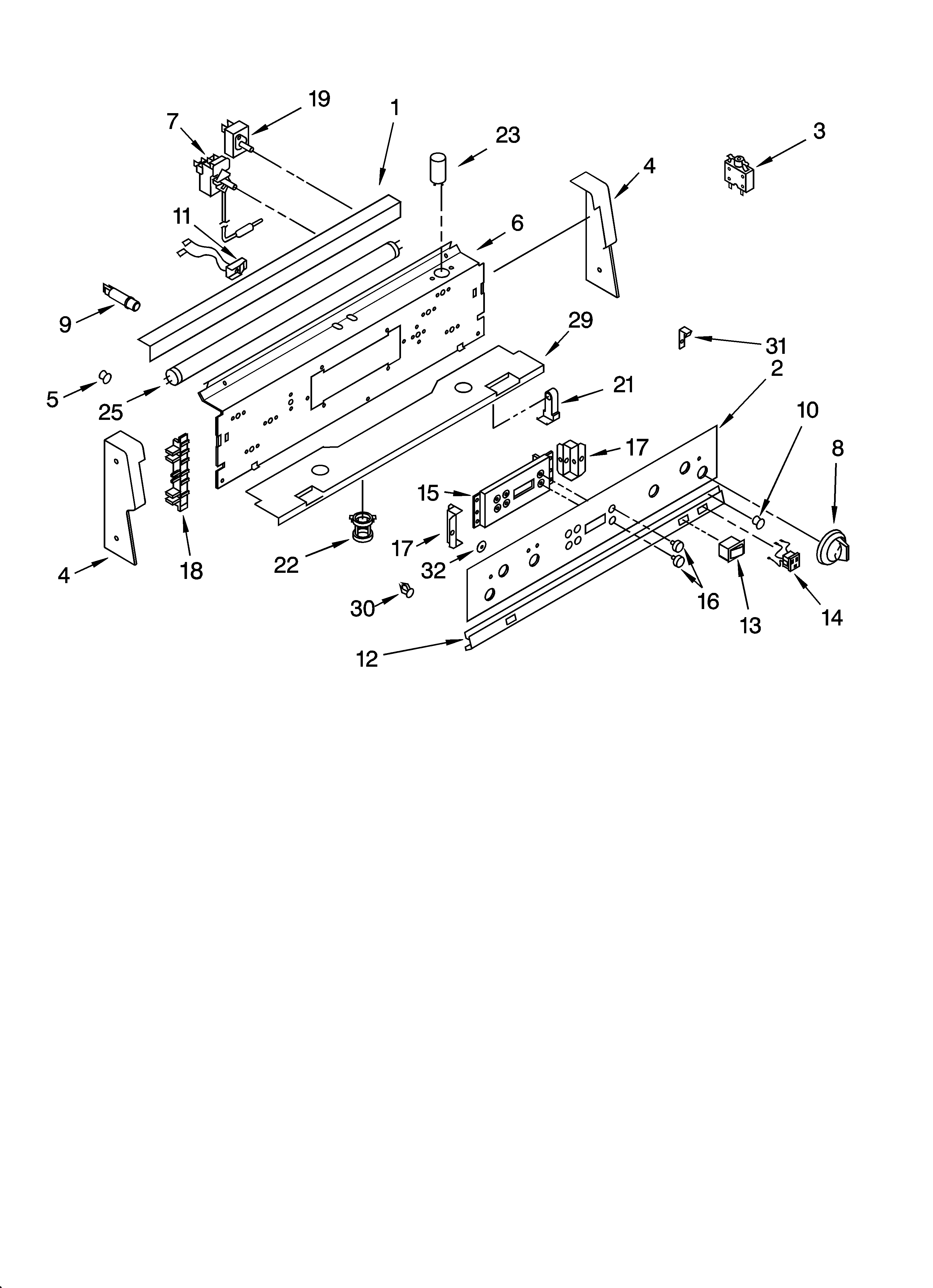 Inglis IKE33310 control panel parts diagram