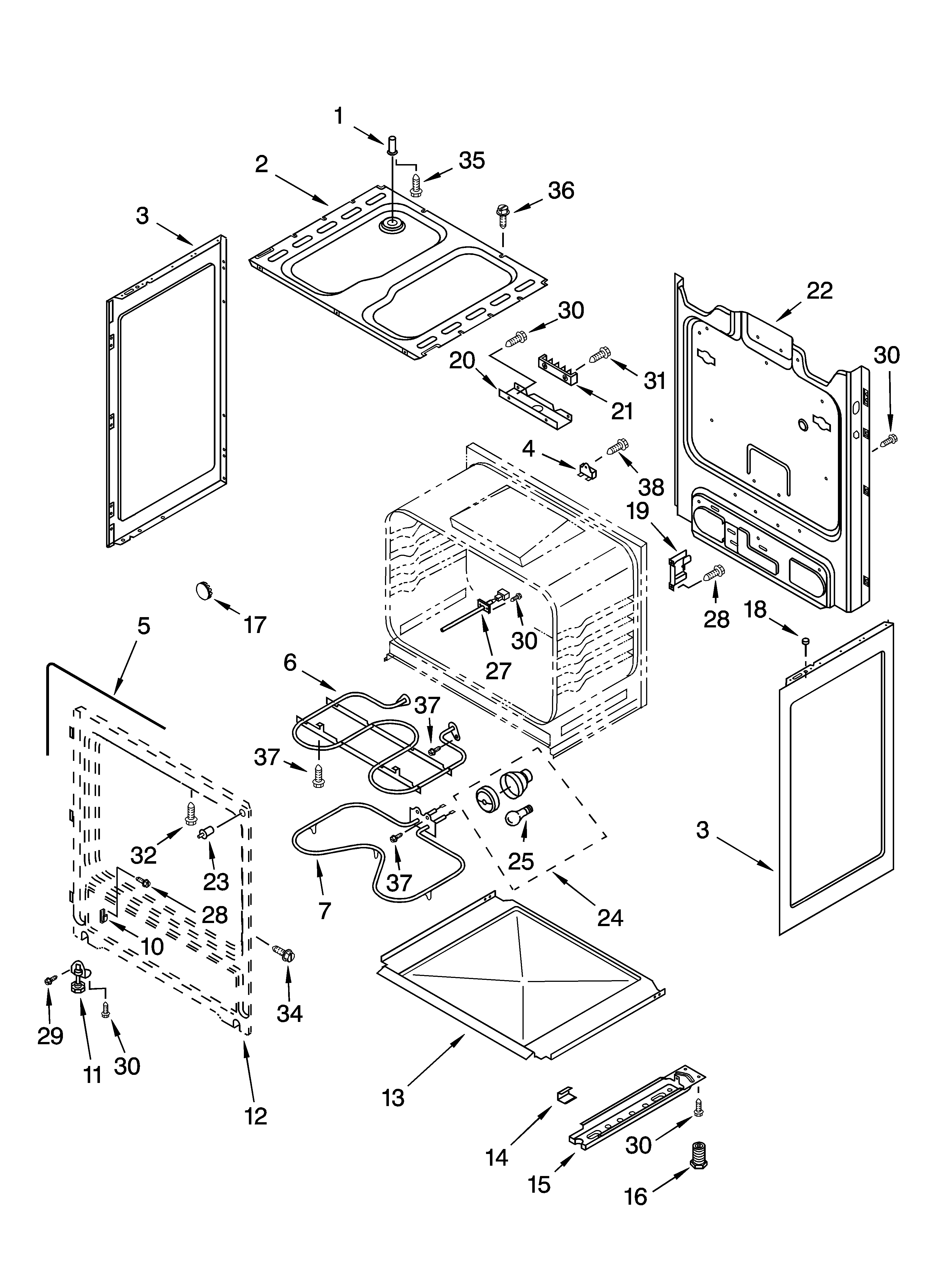 Inglis IME32300 chassis parts diagram