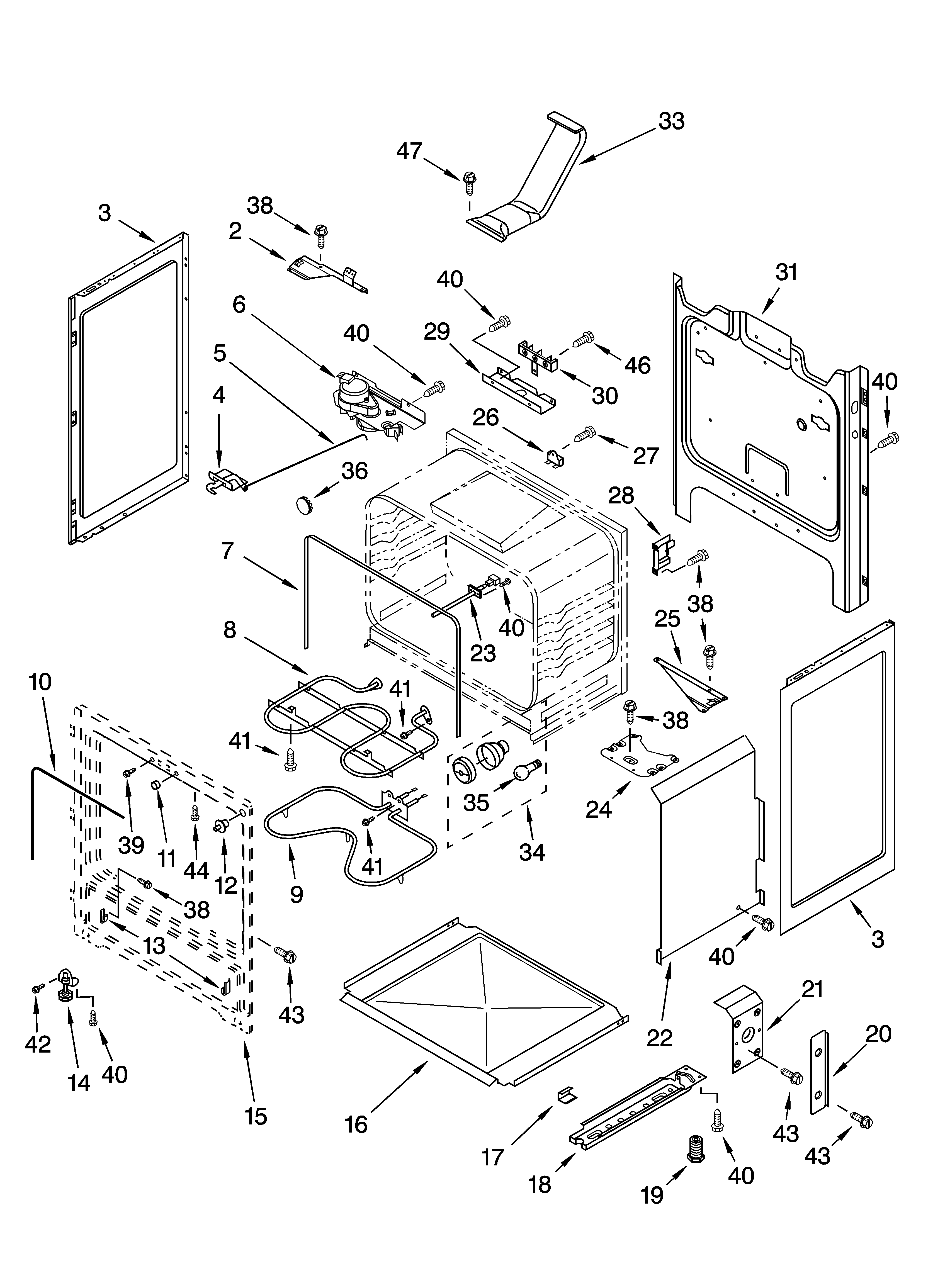 Inglis IMP85800 chassis parts diagram