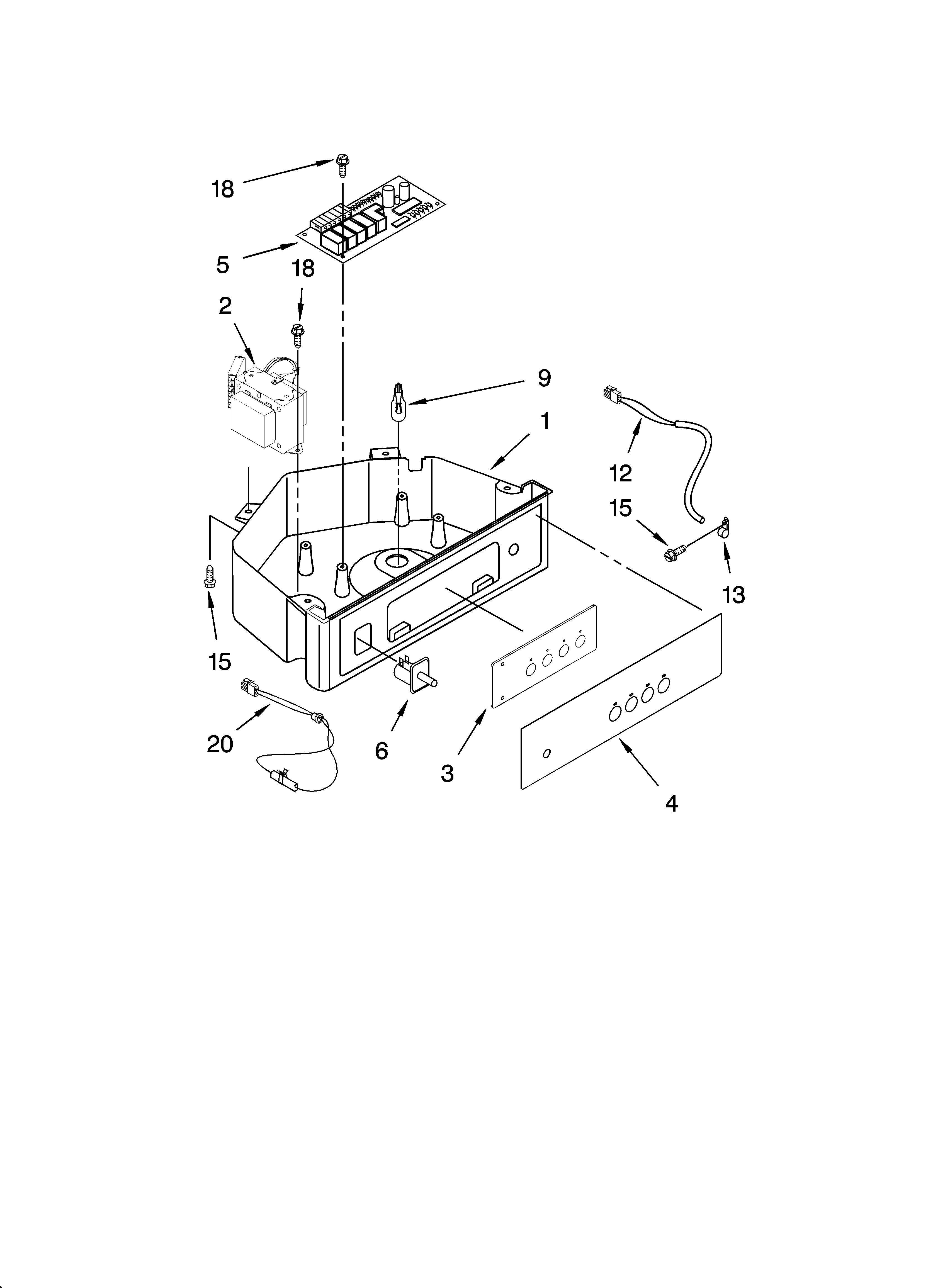 KitchenAid KUIC15NLTS0 control panel parts diagram