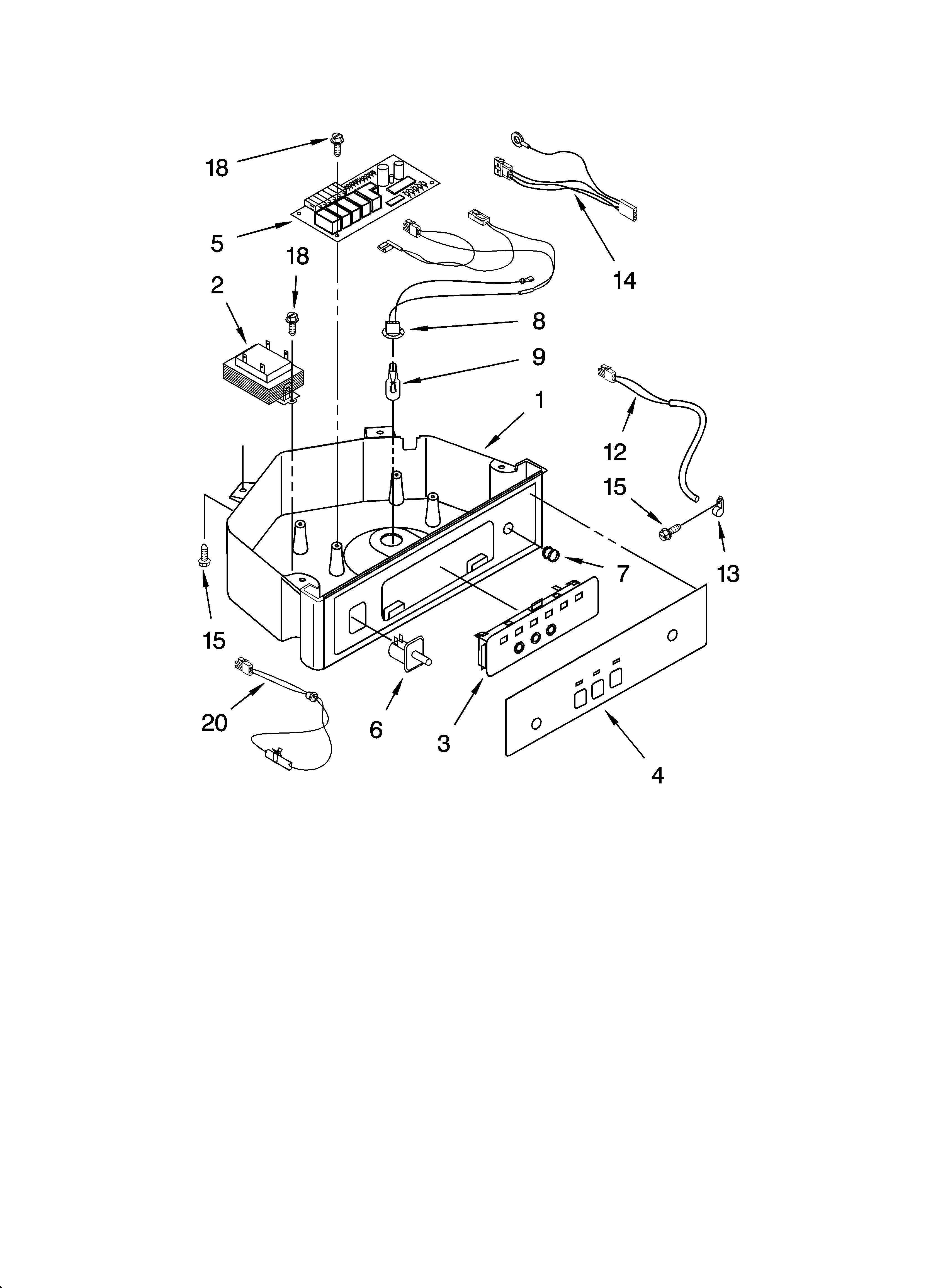 KitchenAid KUIC15NRSS0 control panel parts diagram