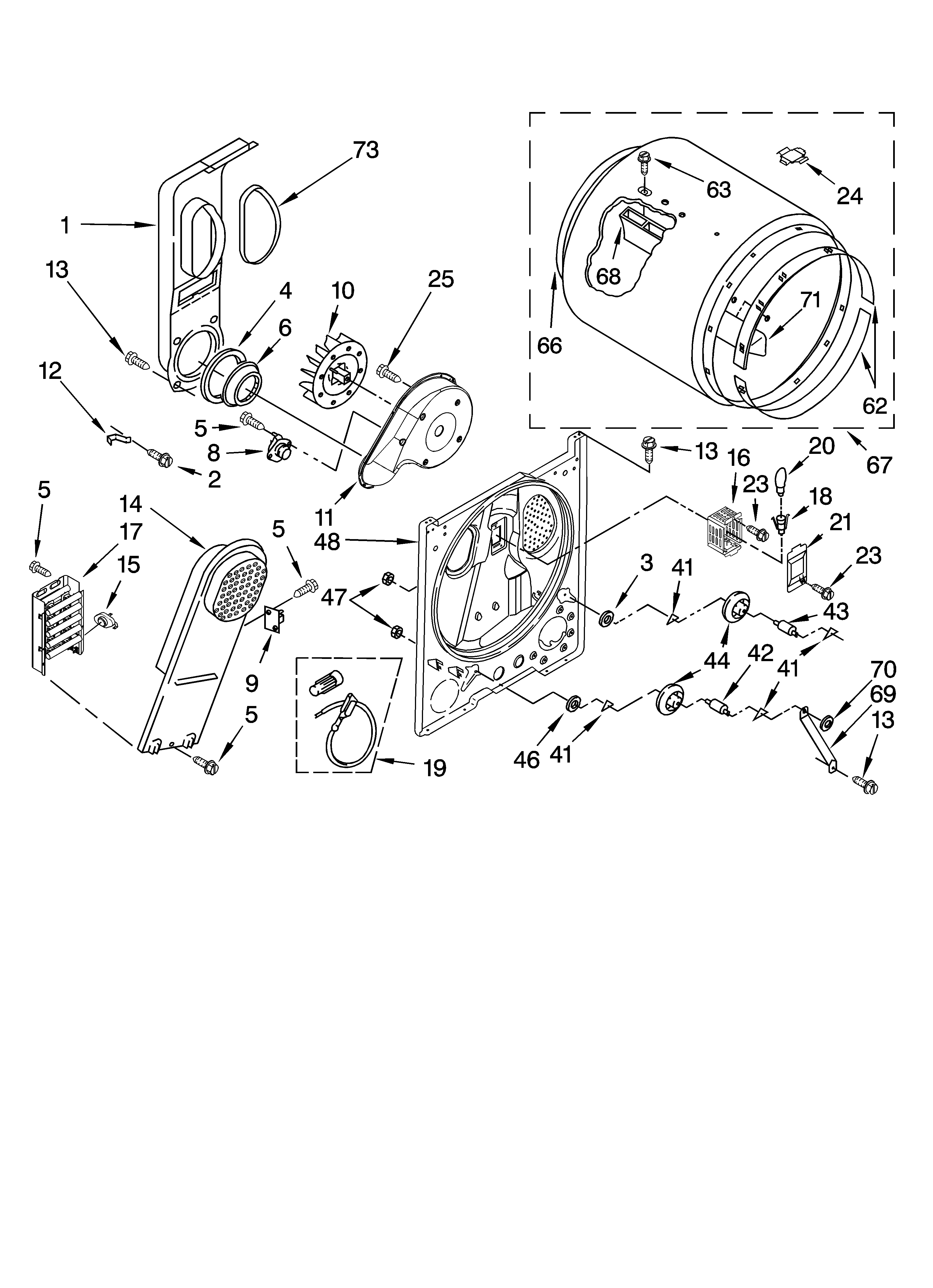 Whirlpool WED5520SQ0 bulkhead parts, optional parts (not included) diagram