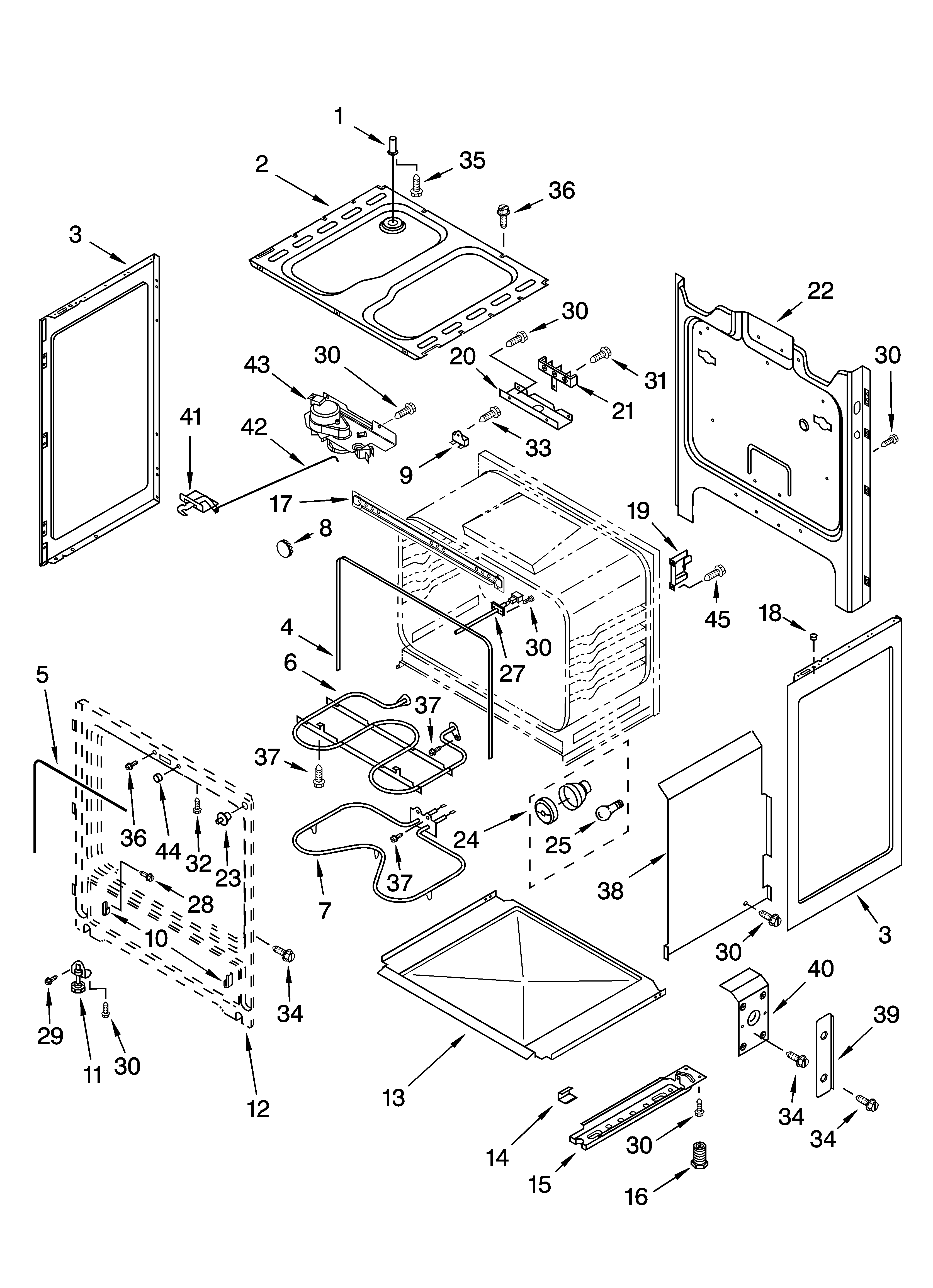 Whirlpool WERP3200PQ0 chassis parts diagram