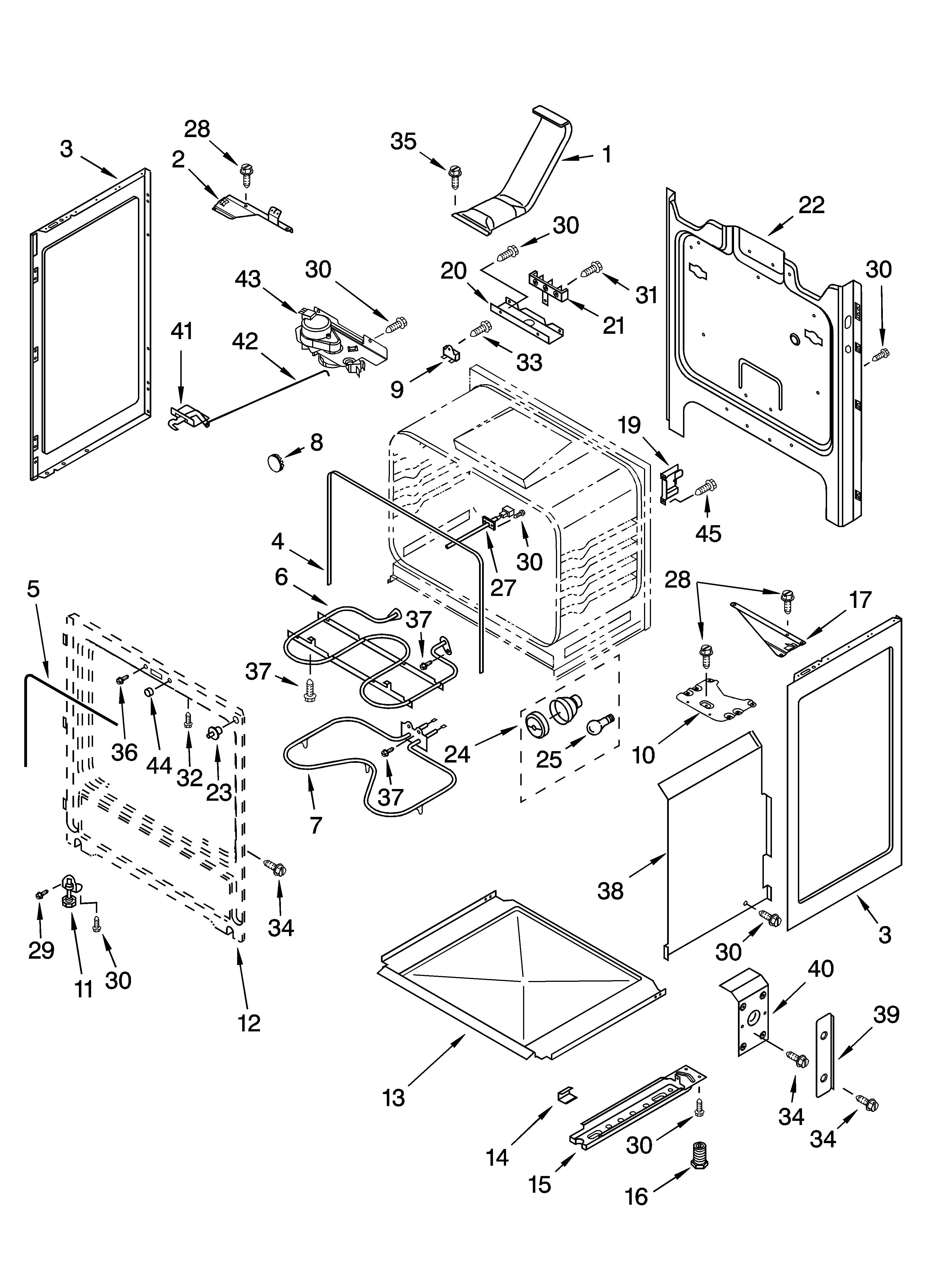 Whirlpool WERP4110PQ0 chassis parts diagram