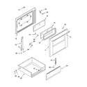 Whirlpool WLE30300 door and drawer parts diagram