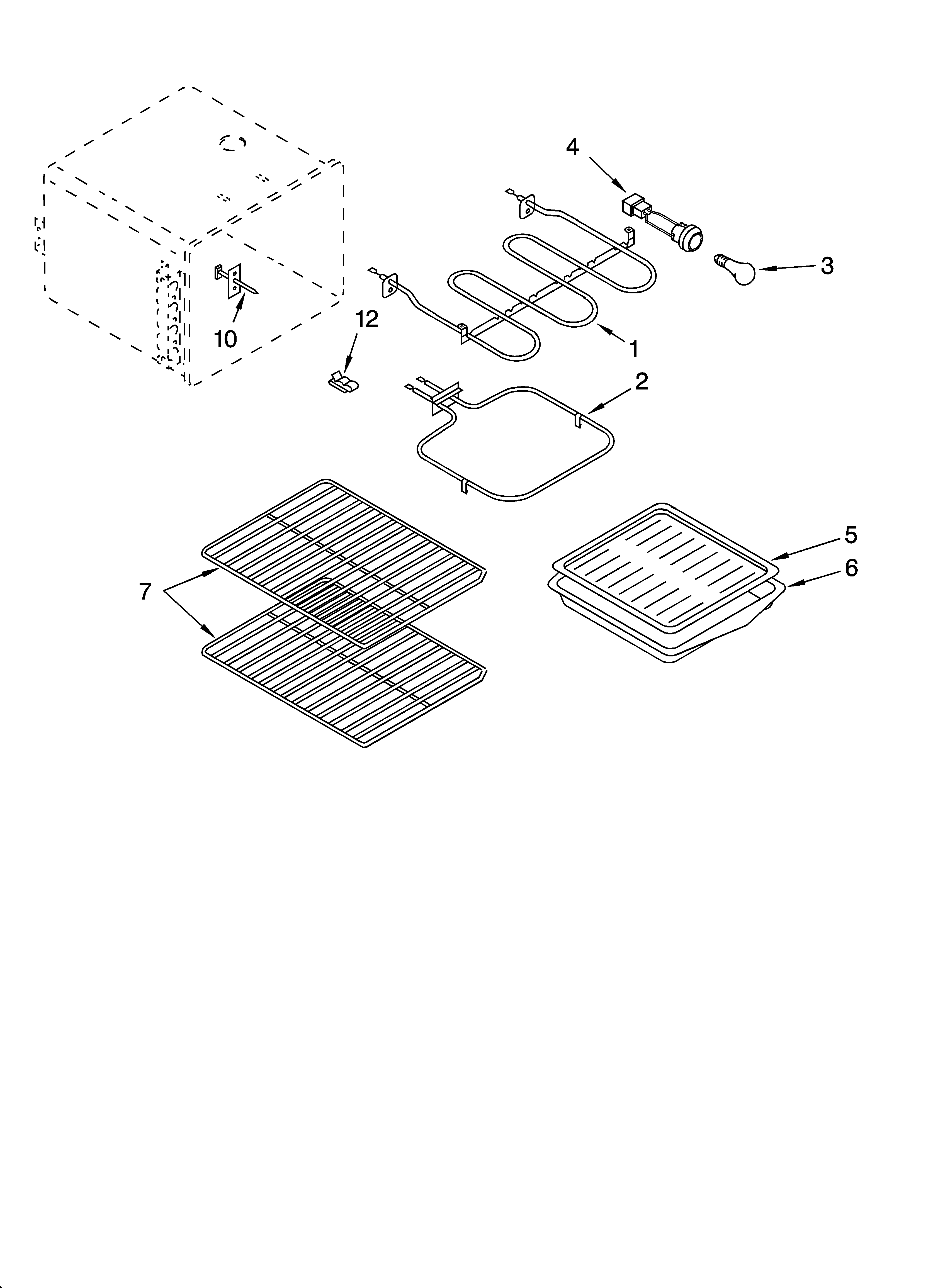 Whirlpool WLE83300 oven parts, miscellaneous parts diagram