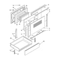 Whirlpool WLP32800 door and drawer parts diagram