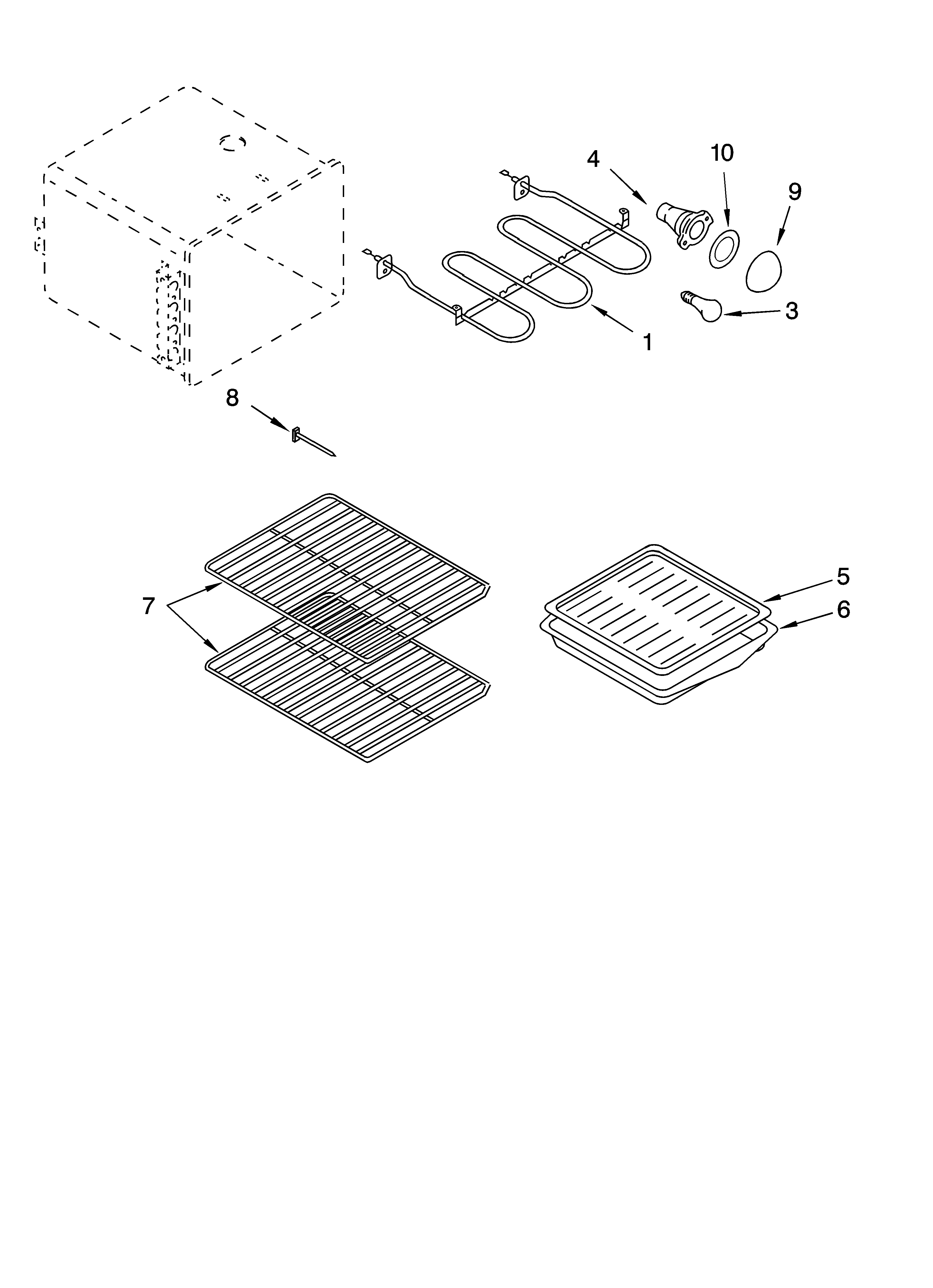 Whirlpool WLSP34900 oven parts diagram