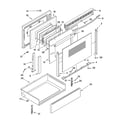 Whirlpool YGW395LEGQ5 door and drawer parts diagram