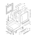 Whirlpool YGY398LXPB02 door and drawer parts diagram