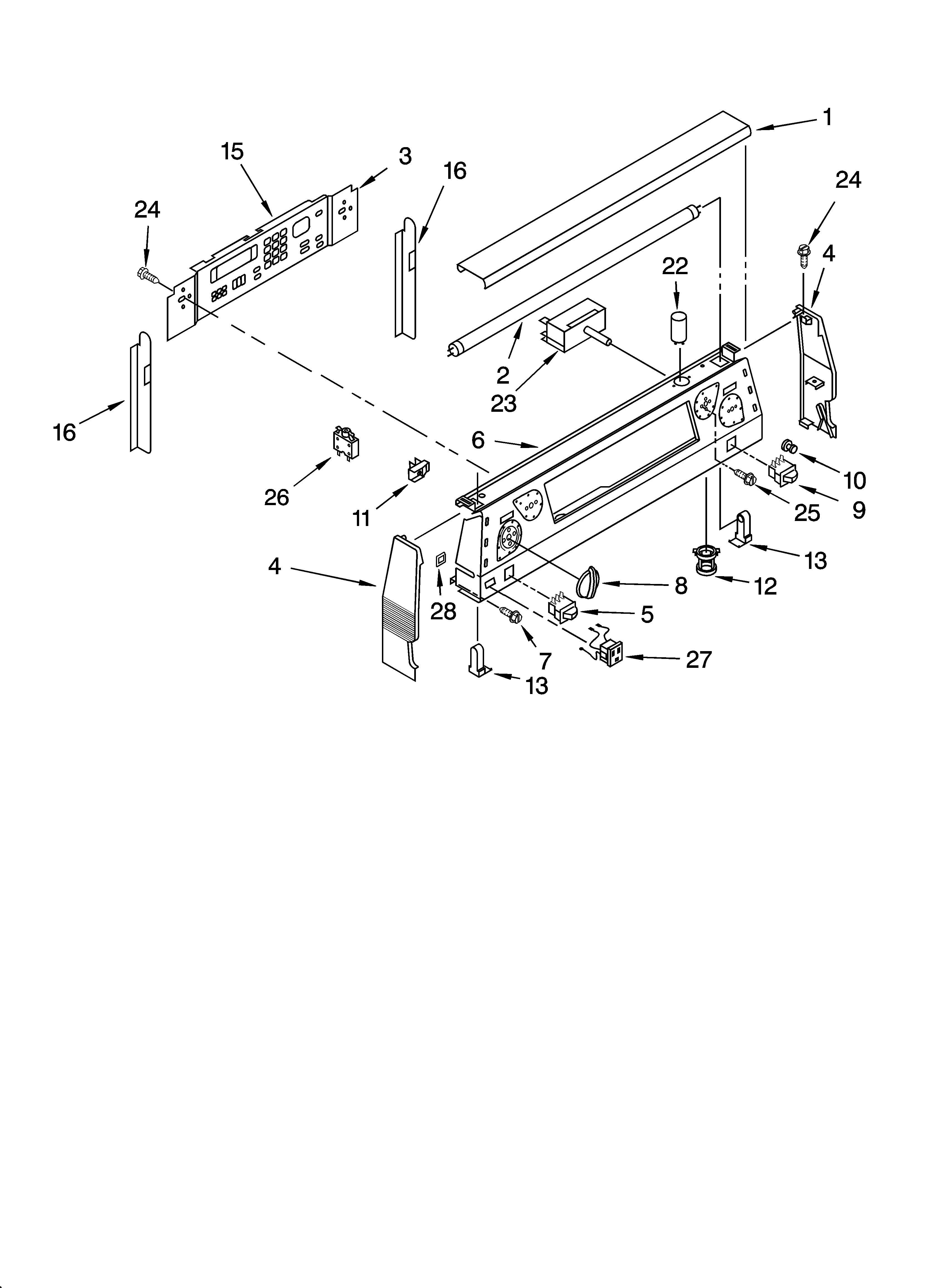 KitchenAid YKERC508LS0 control panel parts diagram
