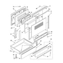 KitchenAid YKESC307HT6 door and drawer parts diagram