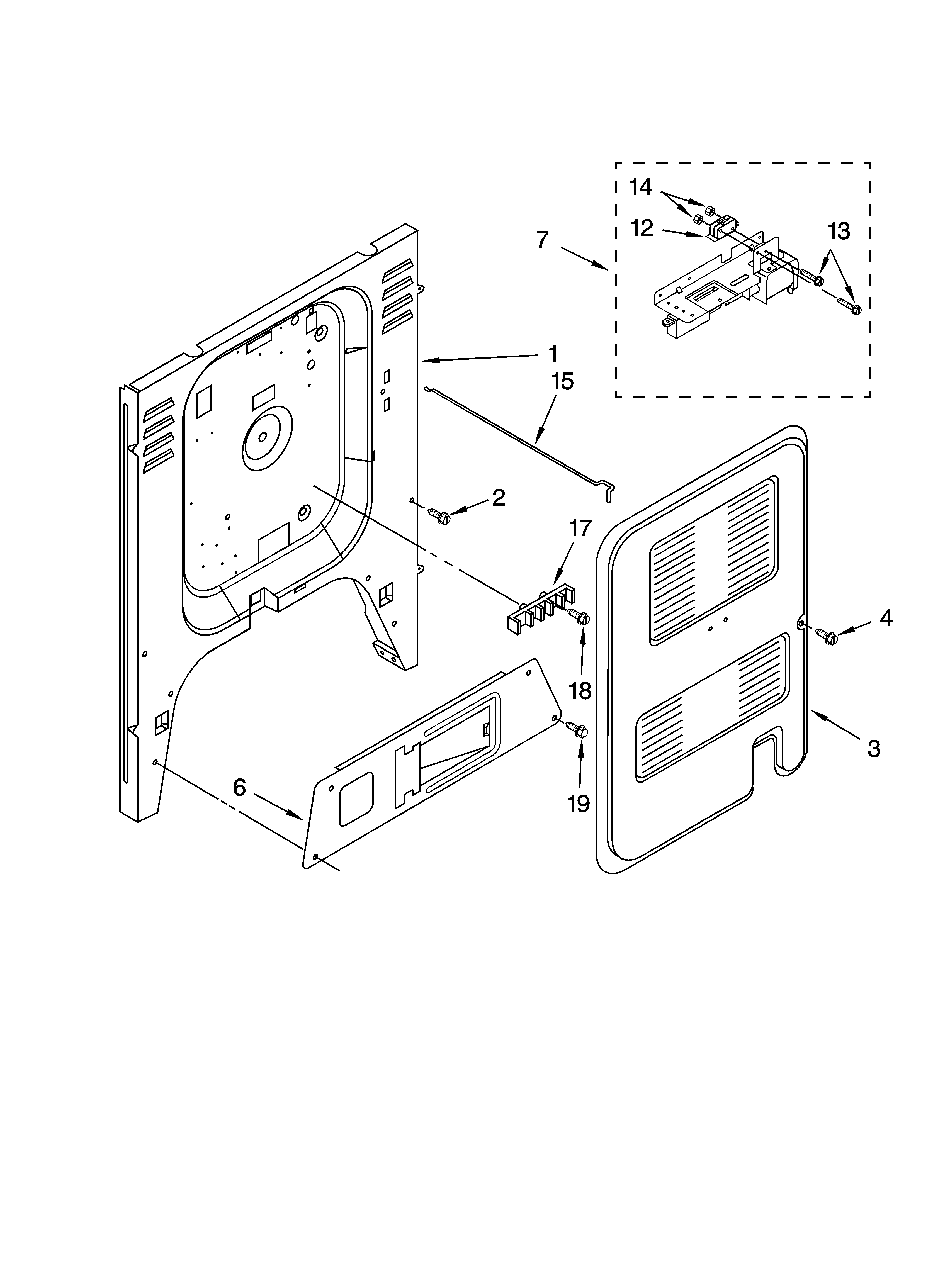 KitchenAid YKGRT607HT6 rear chassis parts, miscellaneous parts diagram