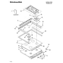 KitchenAid YKGST307HW6 cooktop parts diagram