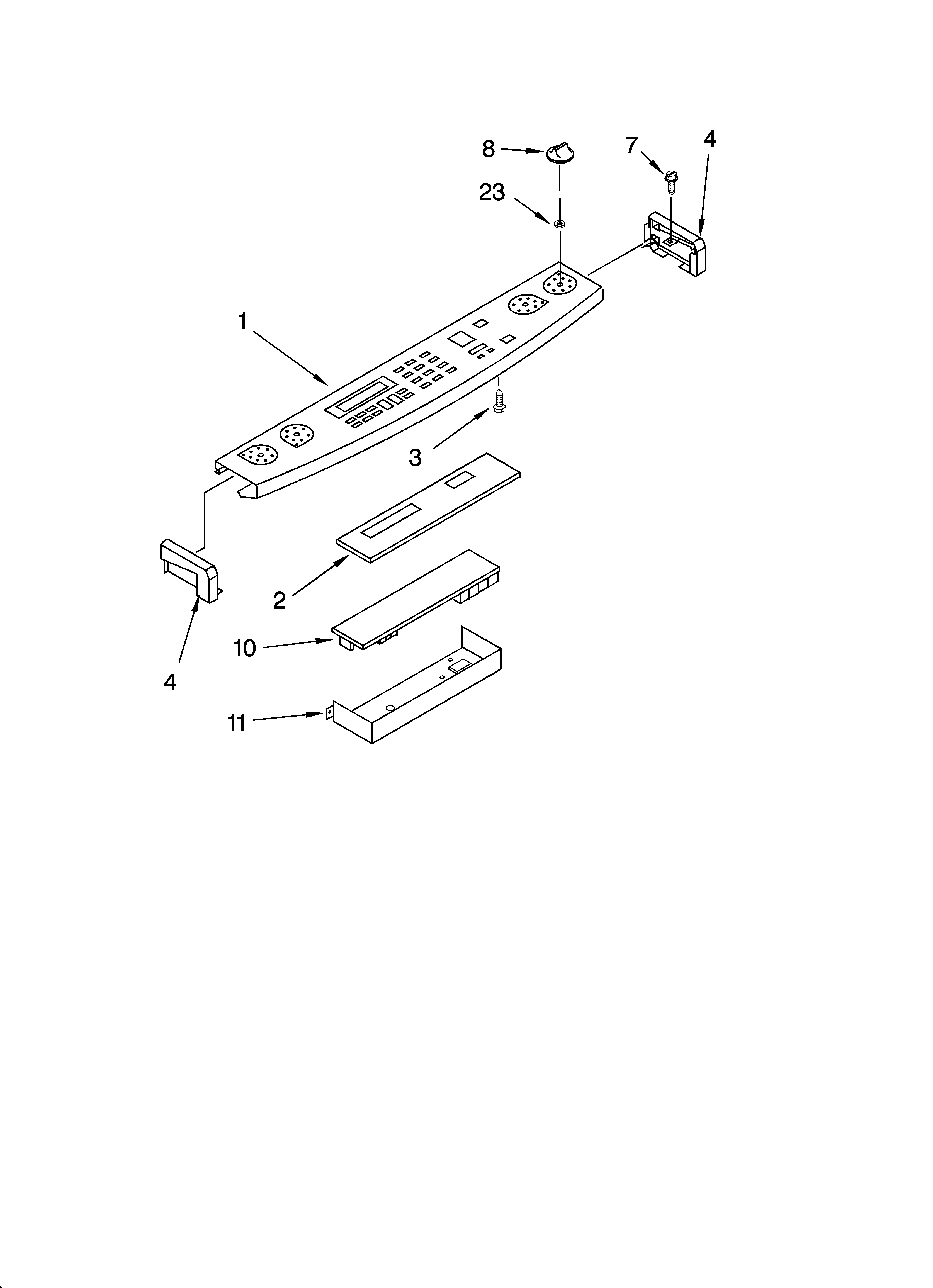 KitchenAid YKGST307HS9 control panel parts diagram