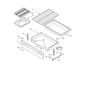 Whirlpool YSF379LEKB0 drawer & broiler parts diagram