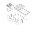 Whirlpool YSF379LEKQ1 drawer & broiler parts diagram
