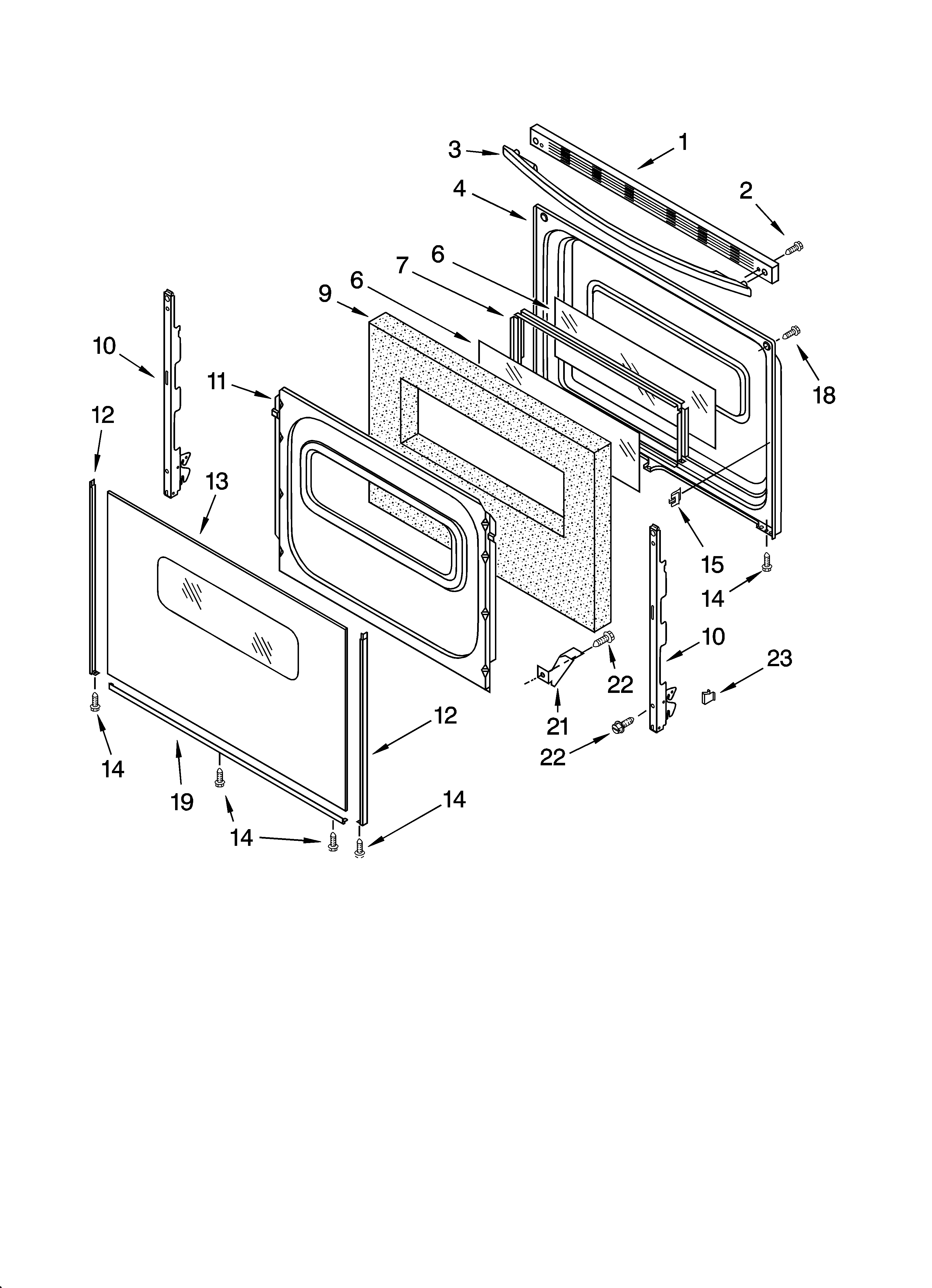 Whirlpool YSF379LEMB1 door parts, miscellaneous parts diagram