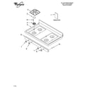 Whirlpool YSF387LEKQ1 cooktop parts diagram