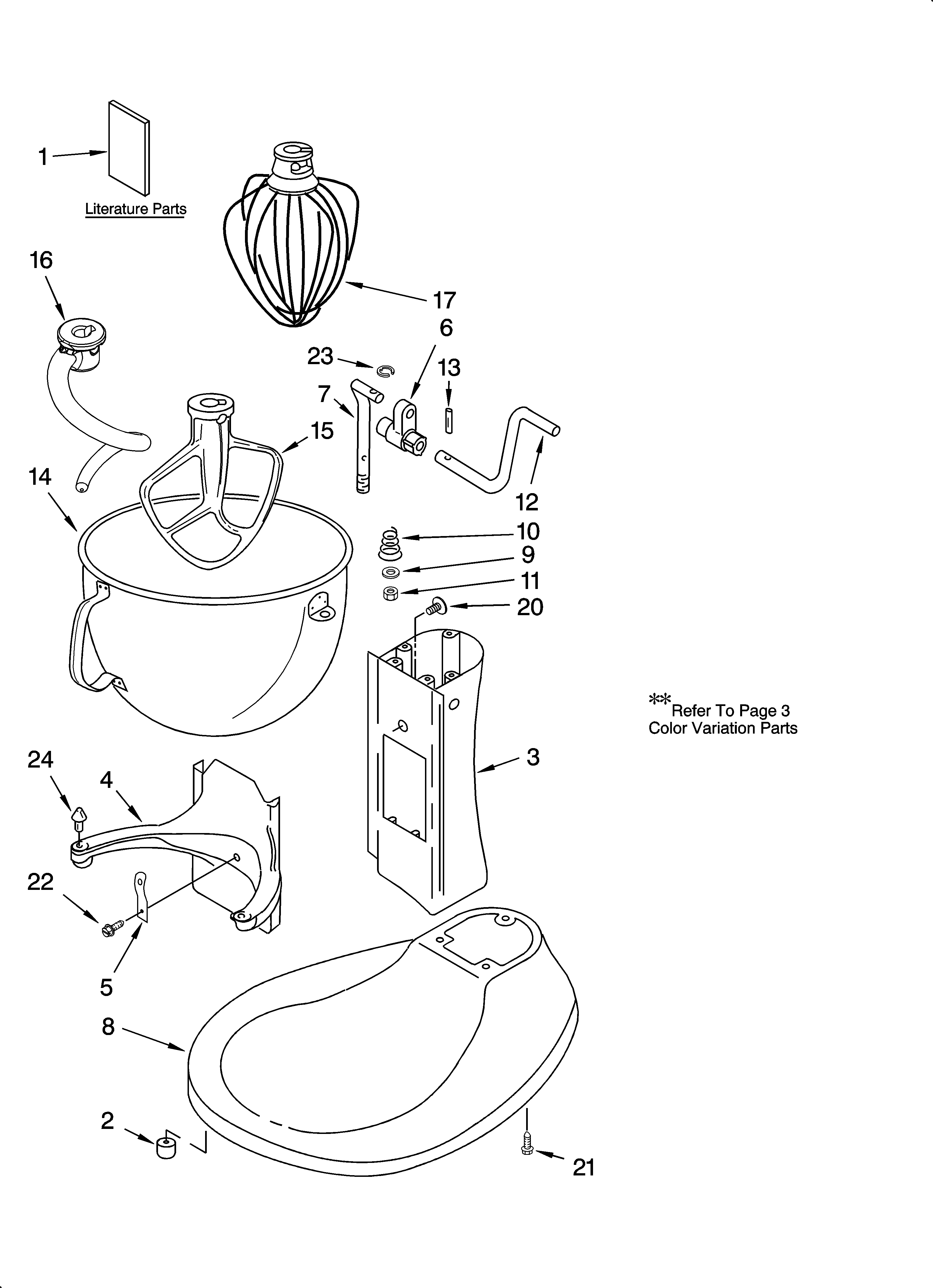 KitchenAid 4KG25G0XWH4 base and pedestal unit, optional parts diagram