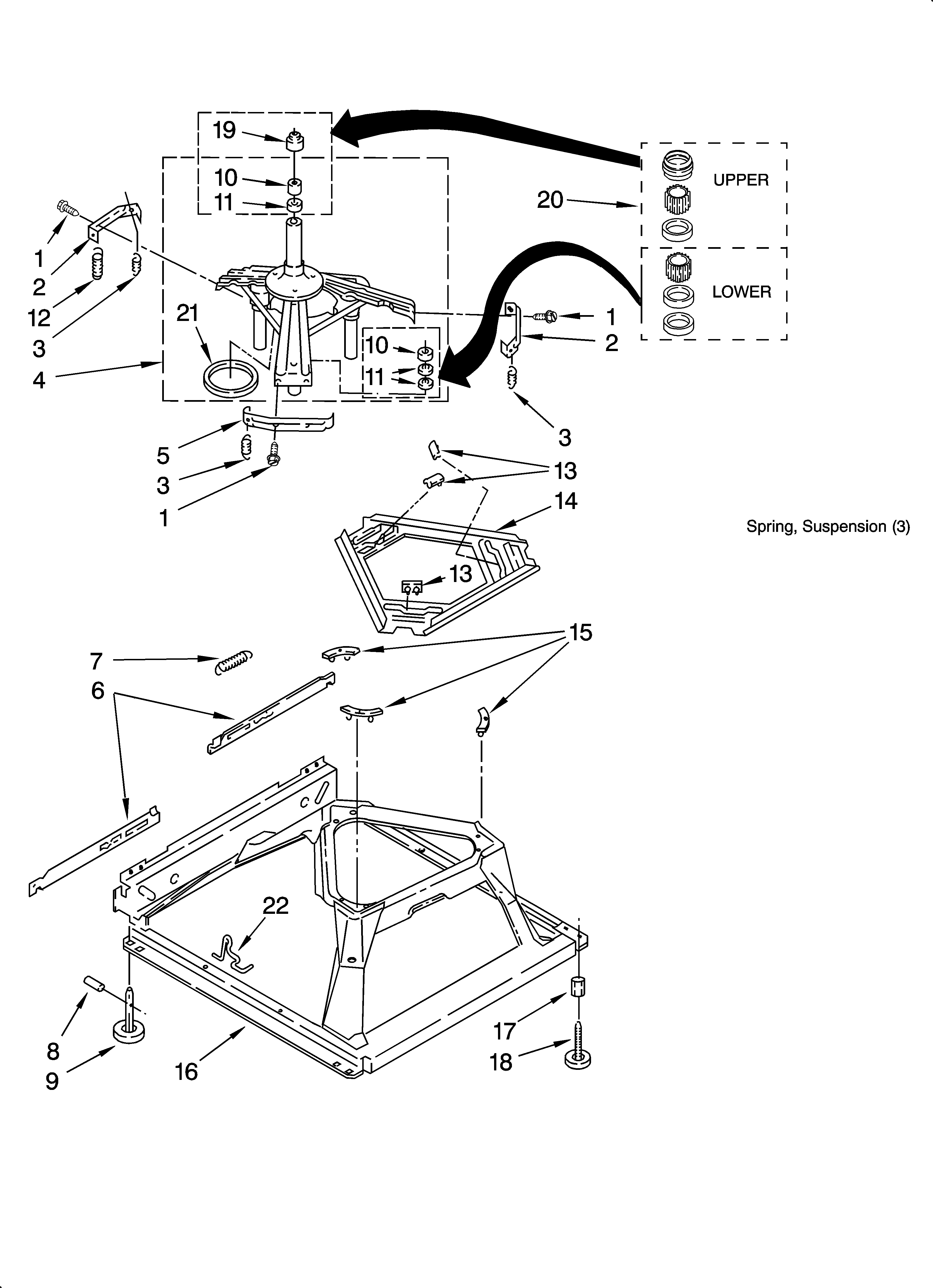 Estate ETW4300TQ0 machine base parts diagram