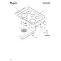 Whirlpool GERC4110PQ3 cooktop parts diagram