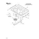 Whirlpool GERC4120PB3 cooktop parts diagram