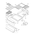 Whirlpool GERC4120PB3 drawer & broiler parts diagram