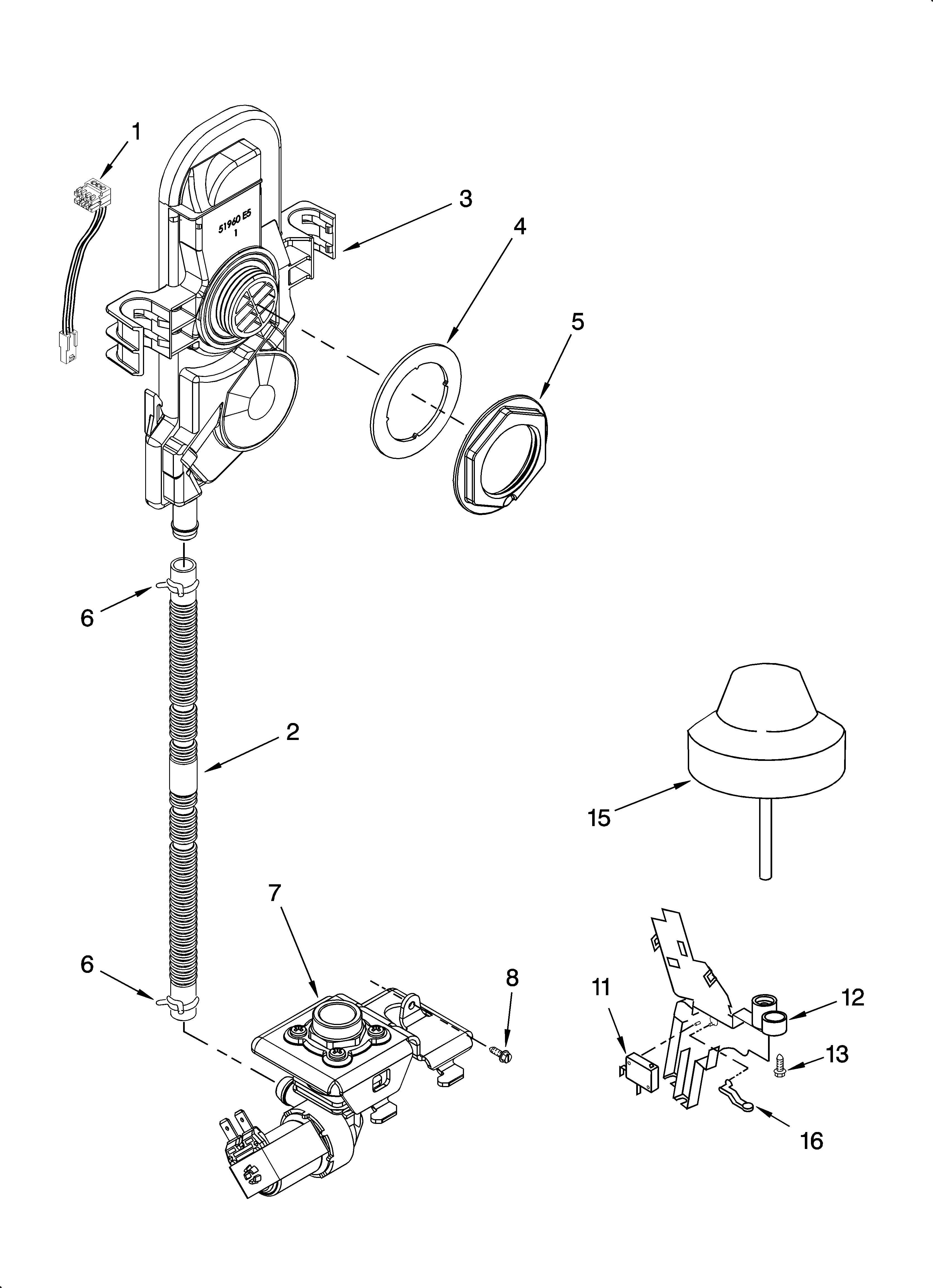 Whirlpool GU2200XTSS1 fill and overfill parts diagram