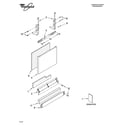 Whirlpool GU2200XTSQ2 door and panel parts diagram