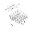Whirlpool GU2200XTSQ2 upper rack and track parts diagram