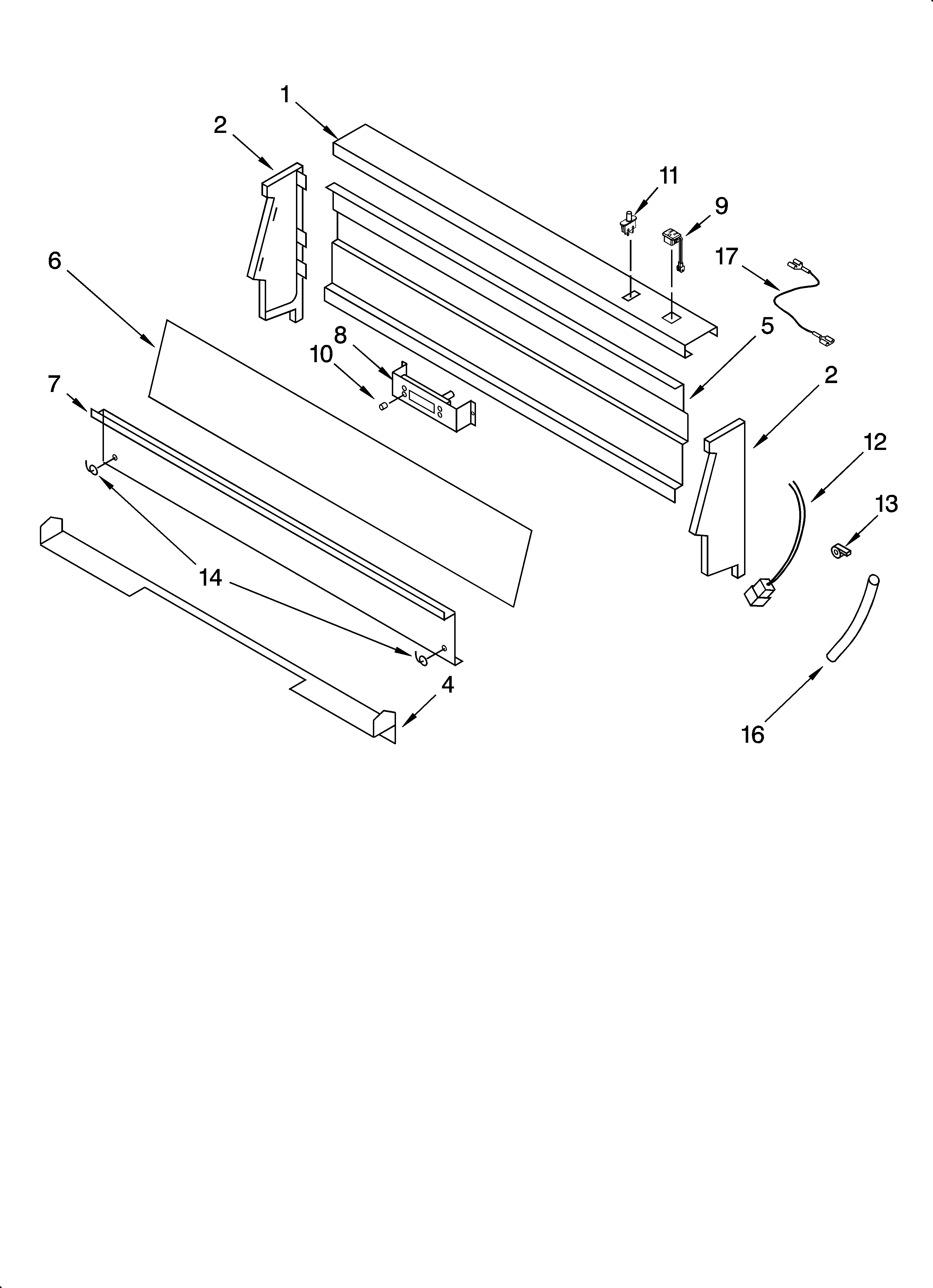 Inglis IME28300 backguard parts, miscellaneous parts diagram