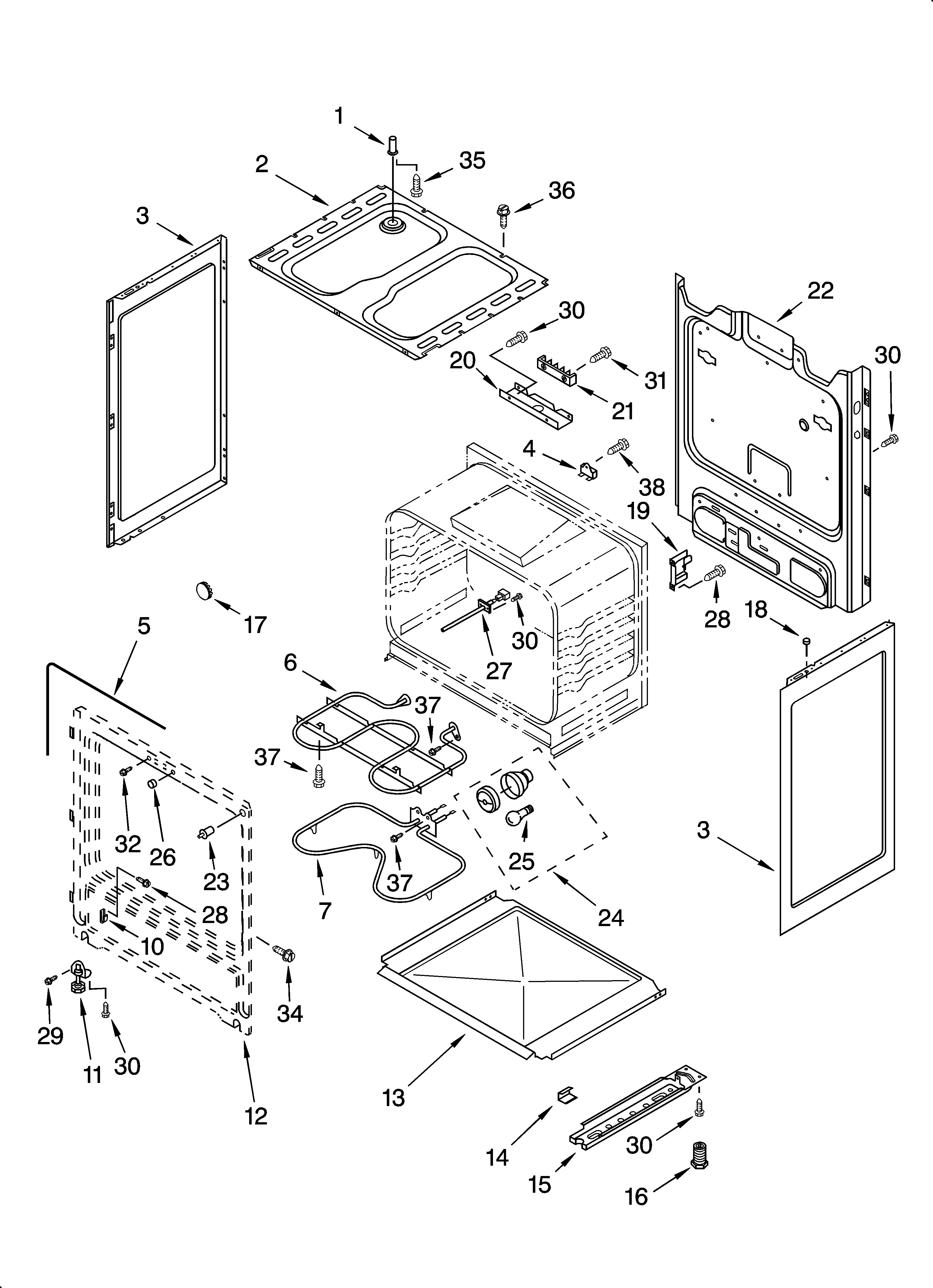 Inglis IME31301 chassis parts diagram