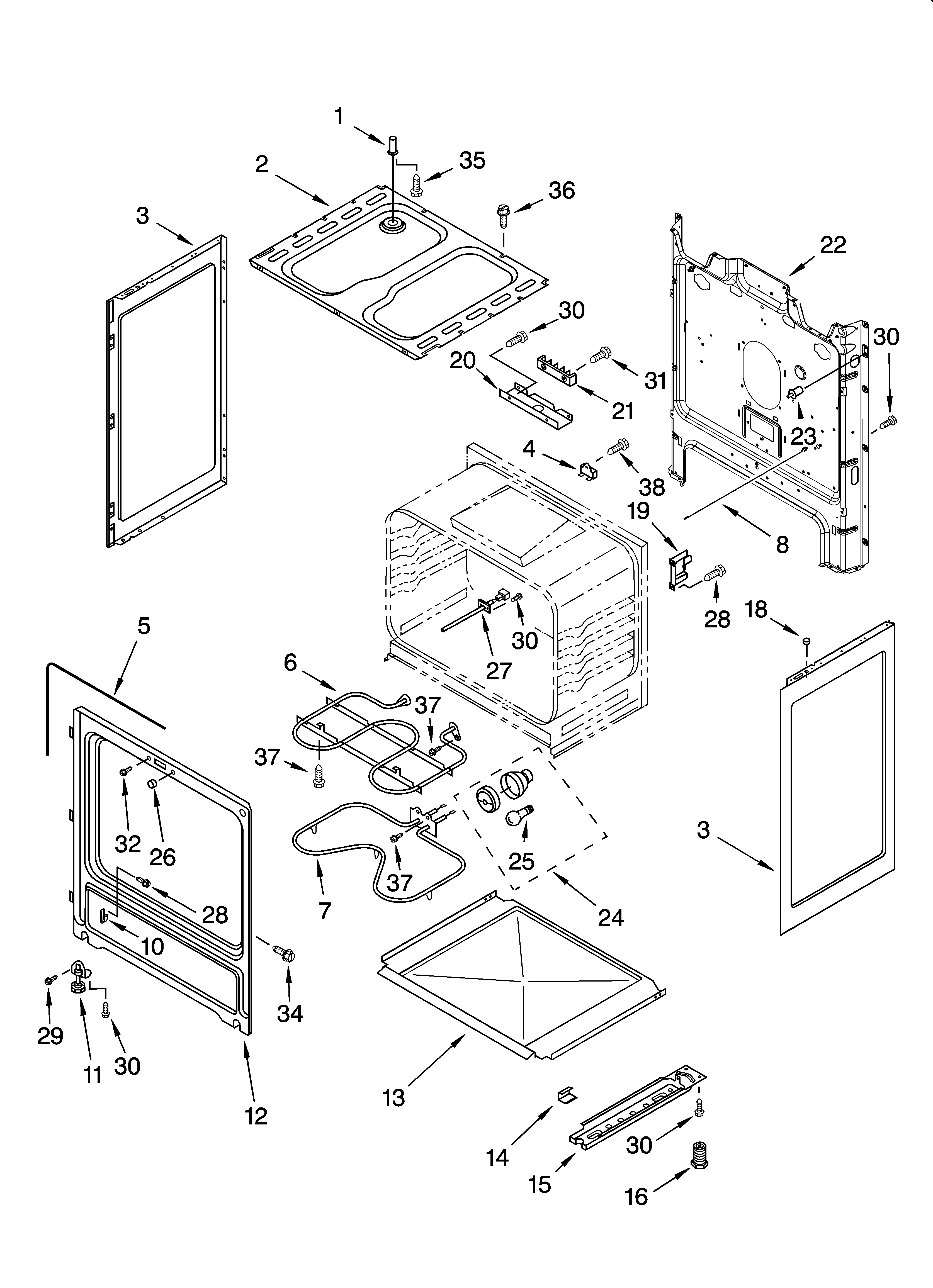 Inglis IME31302 chassis parts diagram