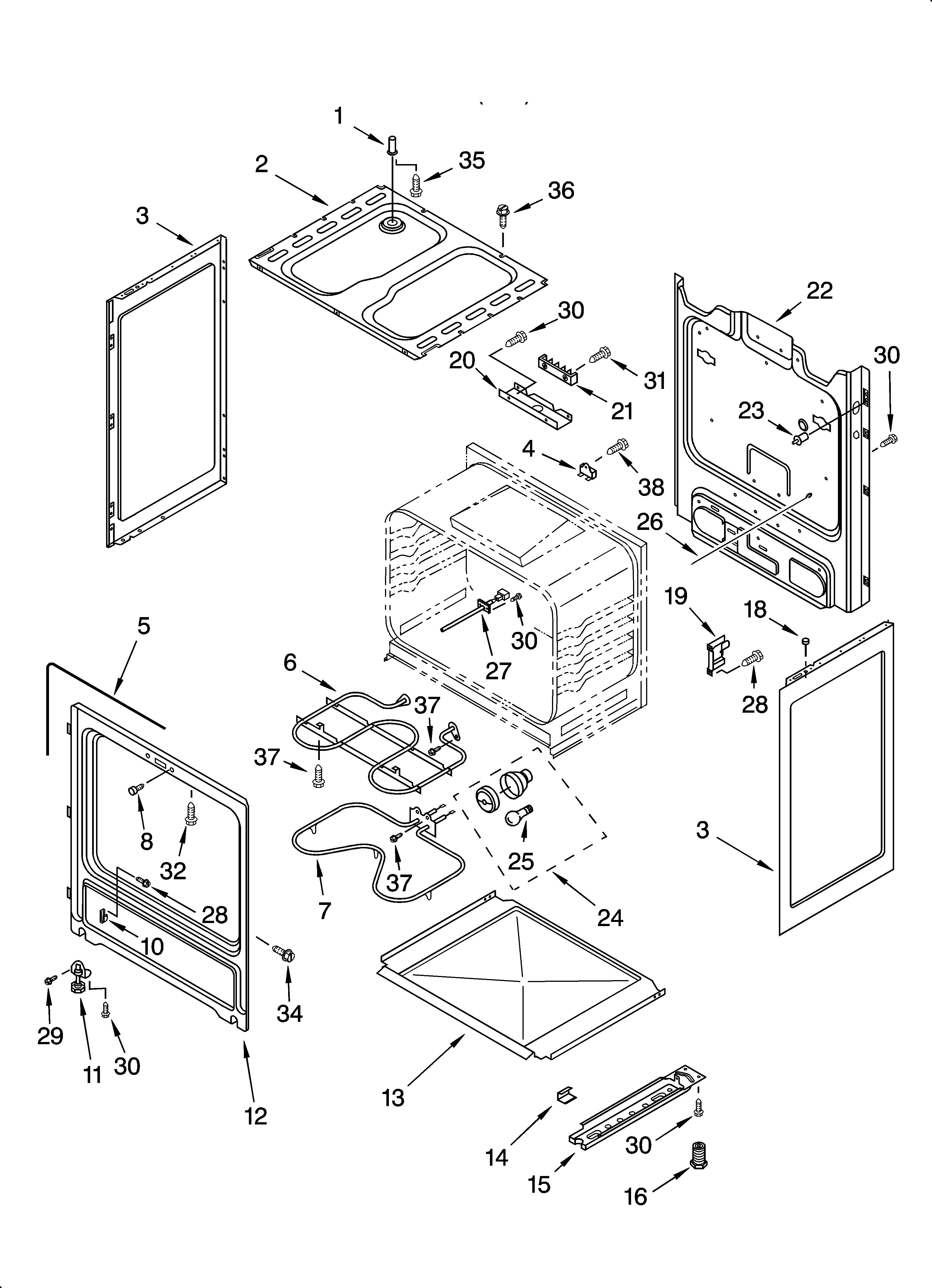 Inglis IME32303 chassis parts diagram
