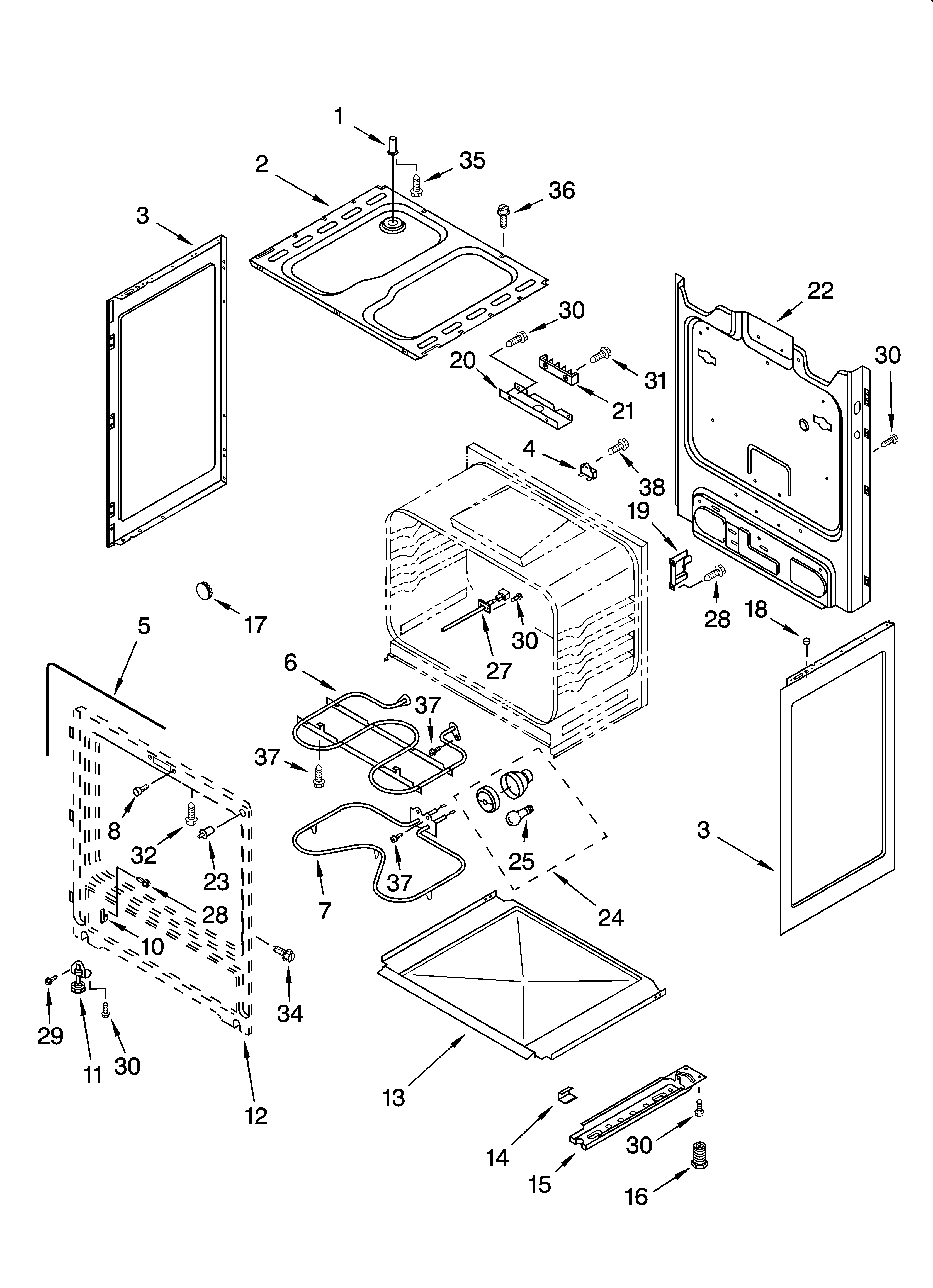 Inglis IME33302 chassis parts diagram