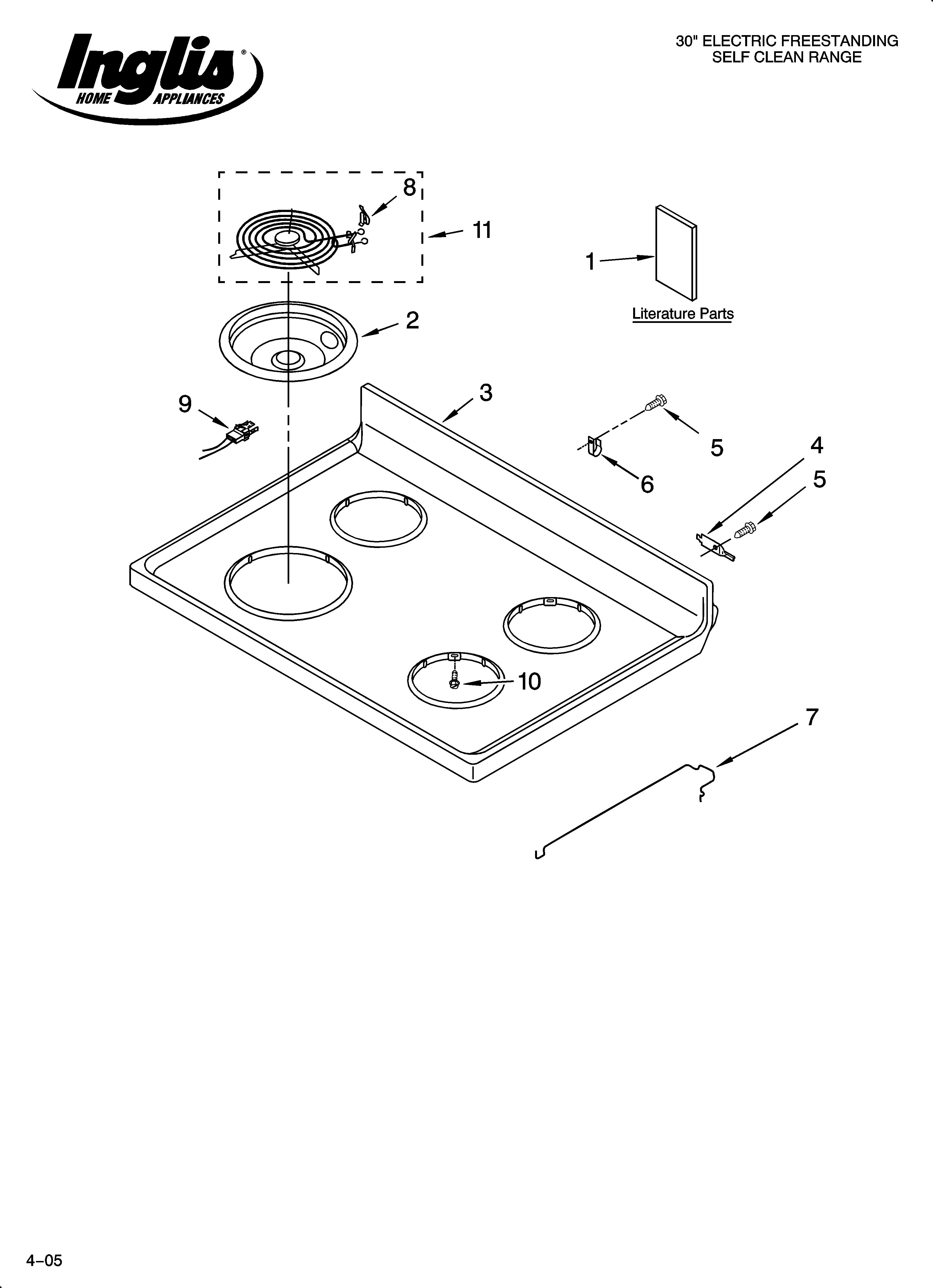 Inglis IMP33802 cooktop parts diagram