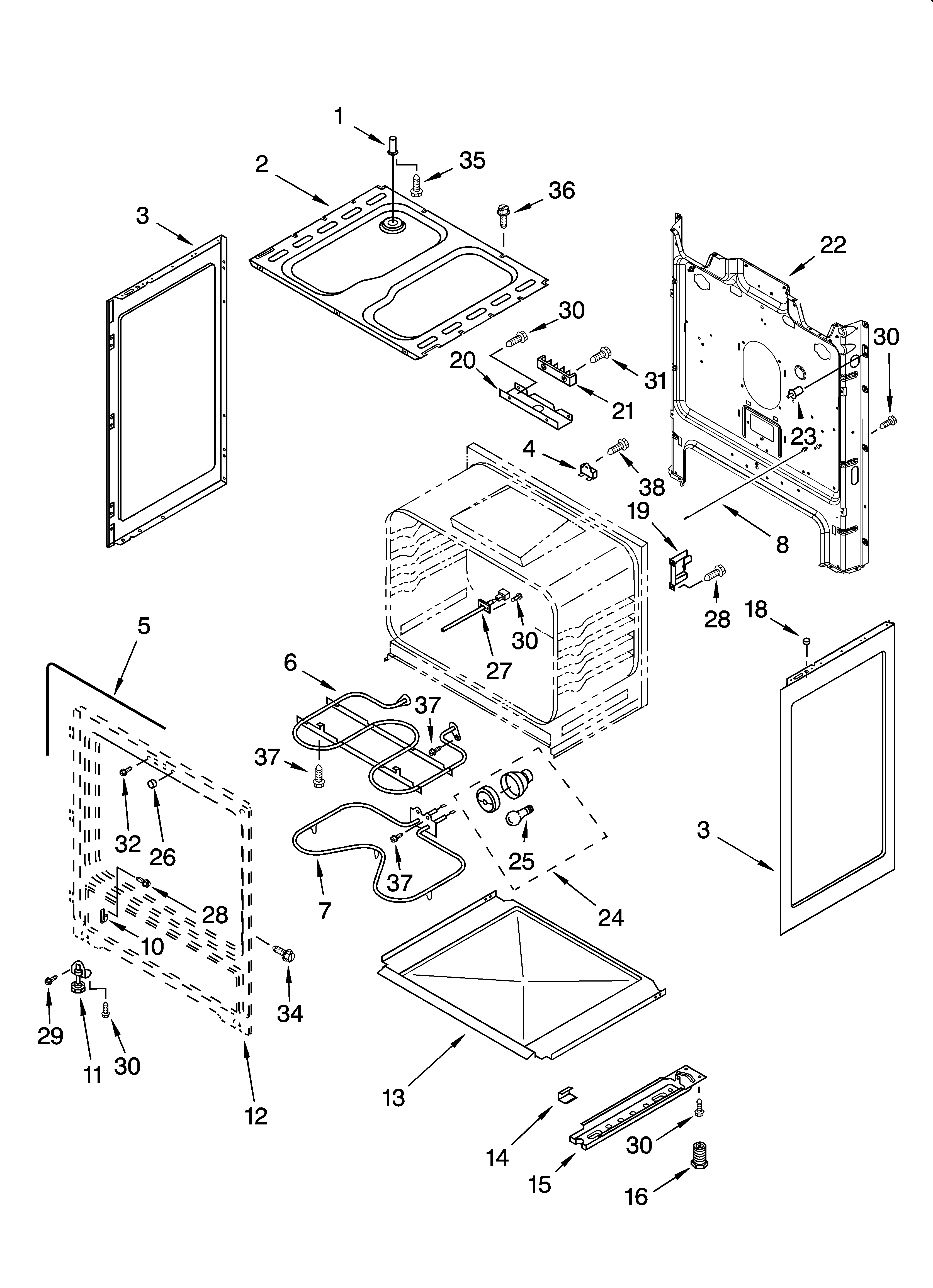 Inglis IRE31300 chassis parts diagram
