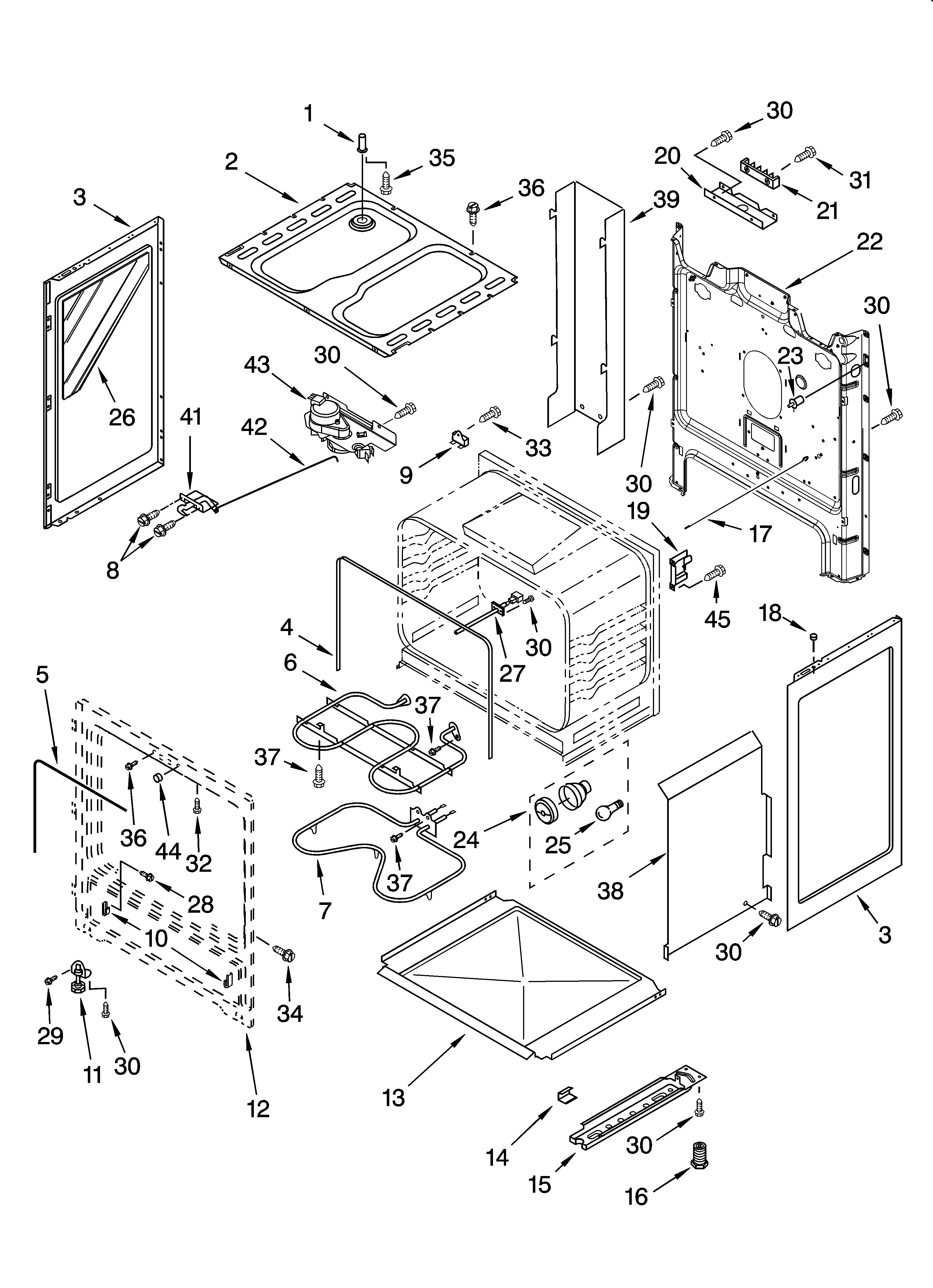 Inglis IRP33801 chassis parts diagram