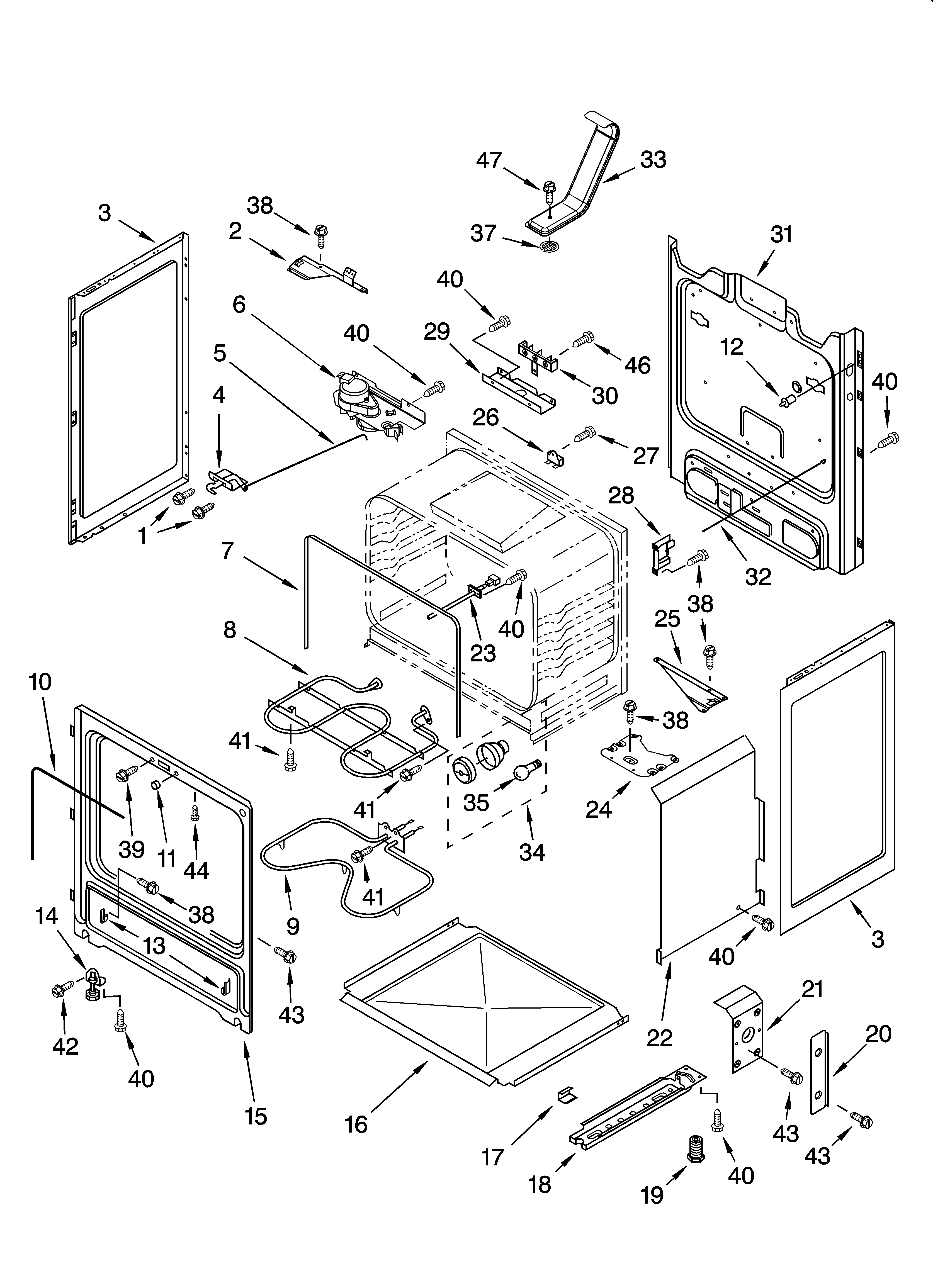 Inglis IRP85800 chassis parts diagram