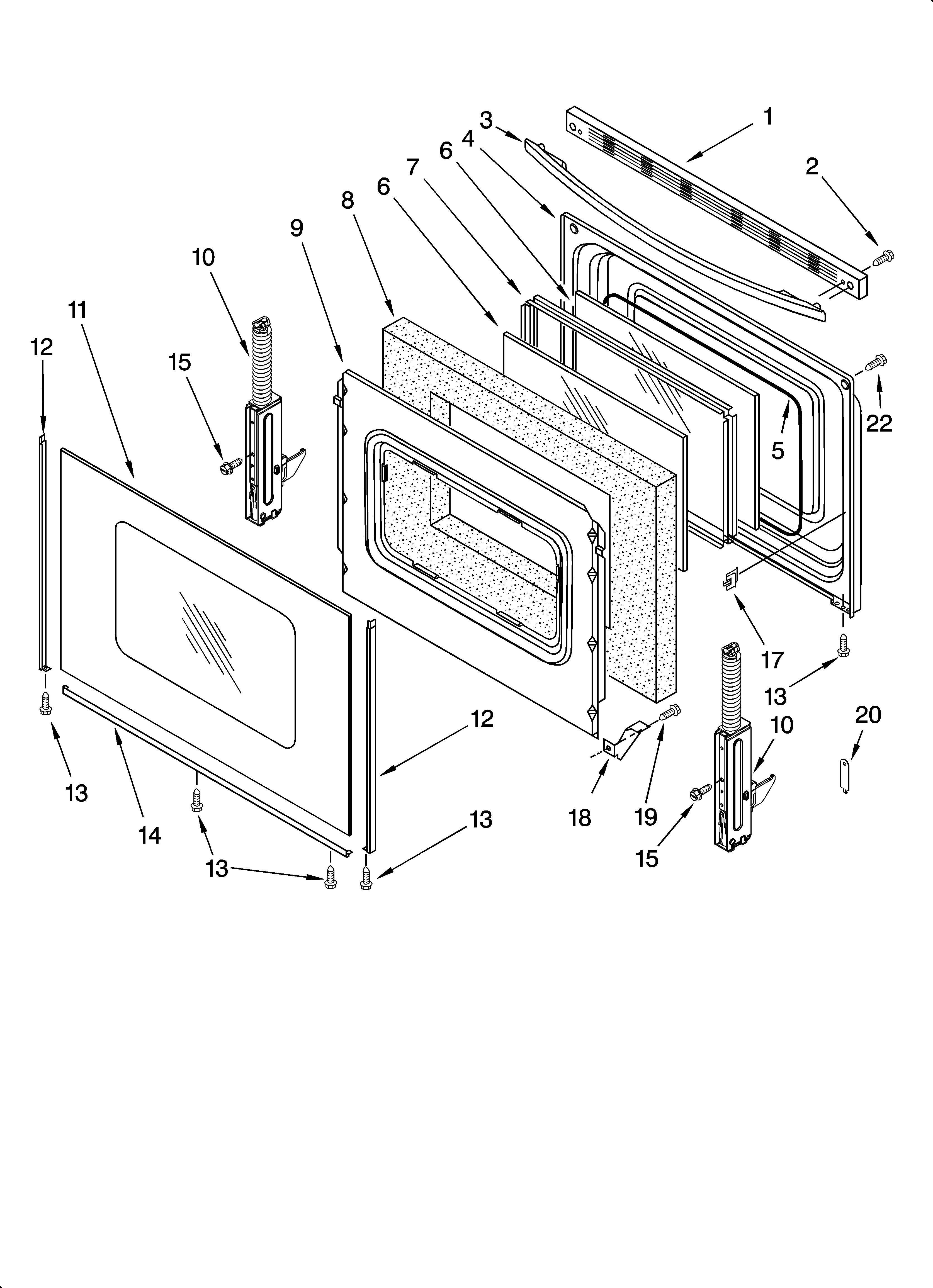 Inglis IRP85802 door parts, optional parts (not included) diagram