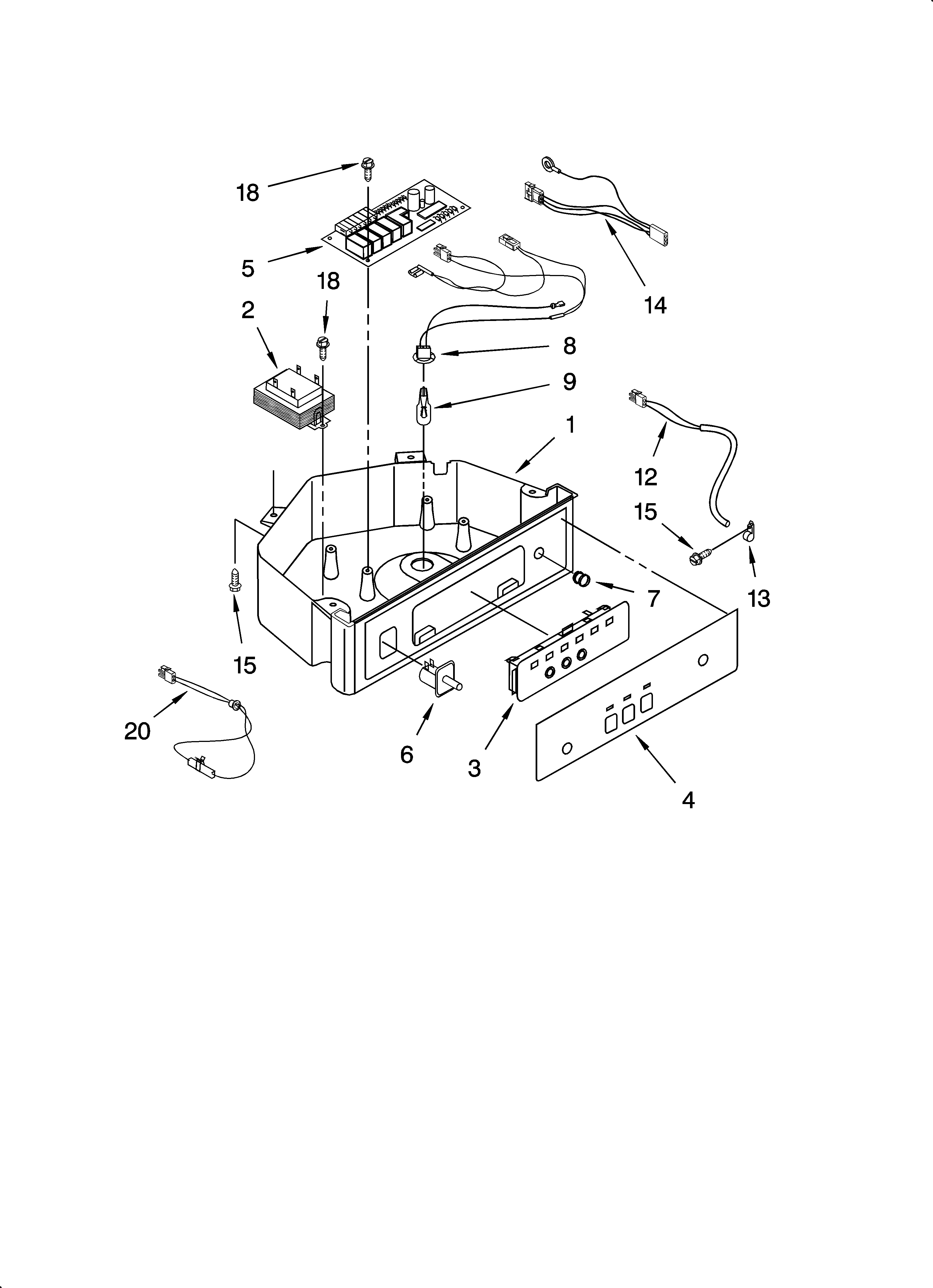KitchenAid KUIC15NLSS0 control panel parts diagram