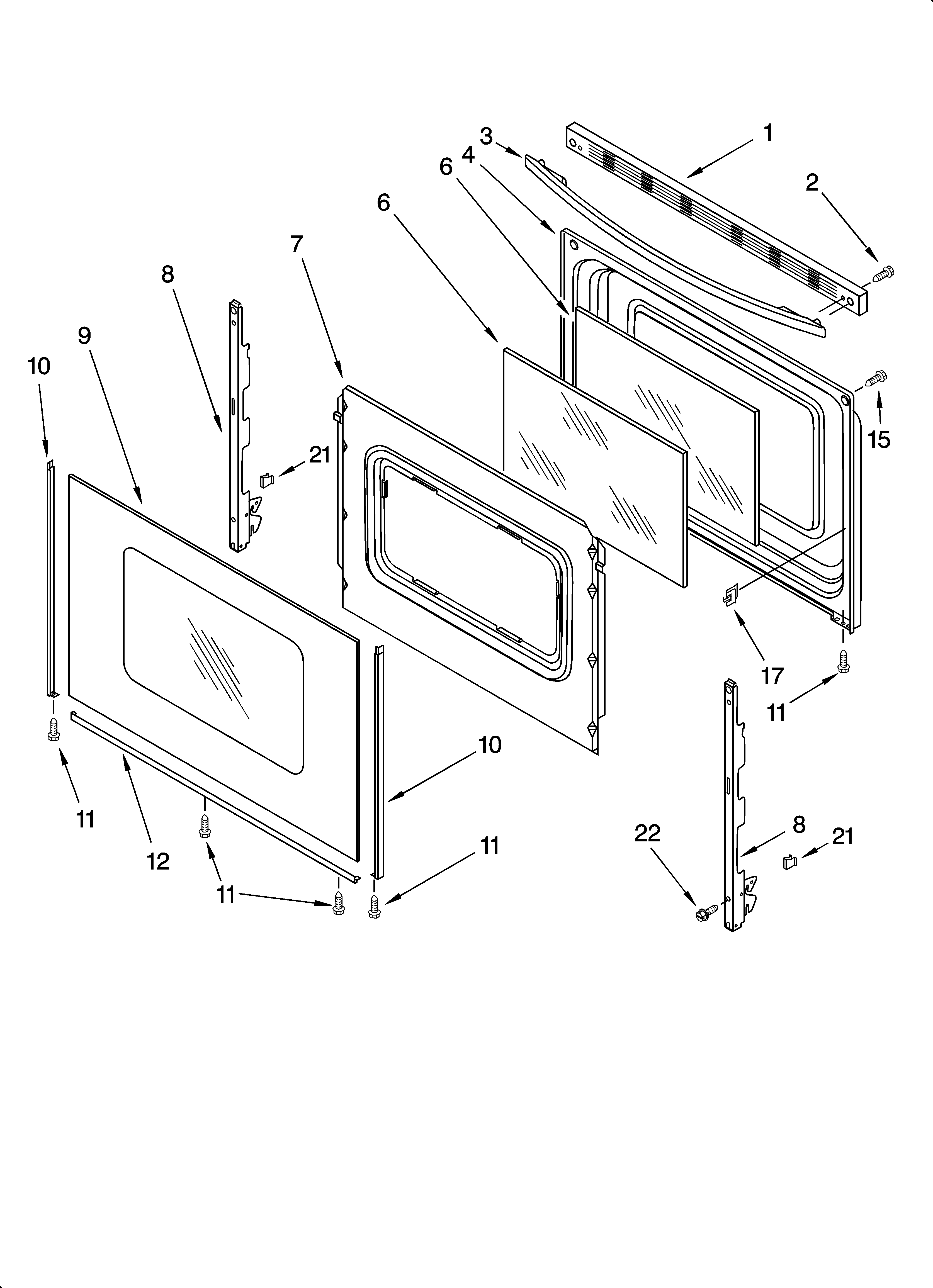 Whirlpool WERE3000PQ4 door parts, optional parts diagram