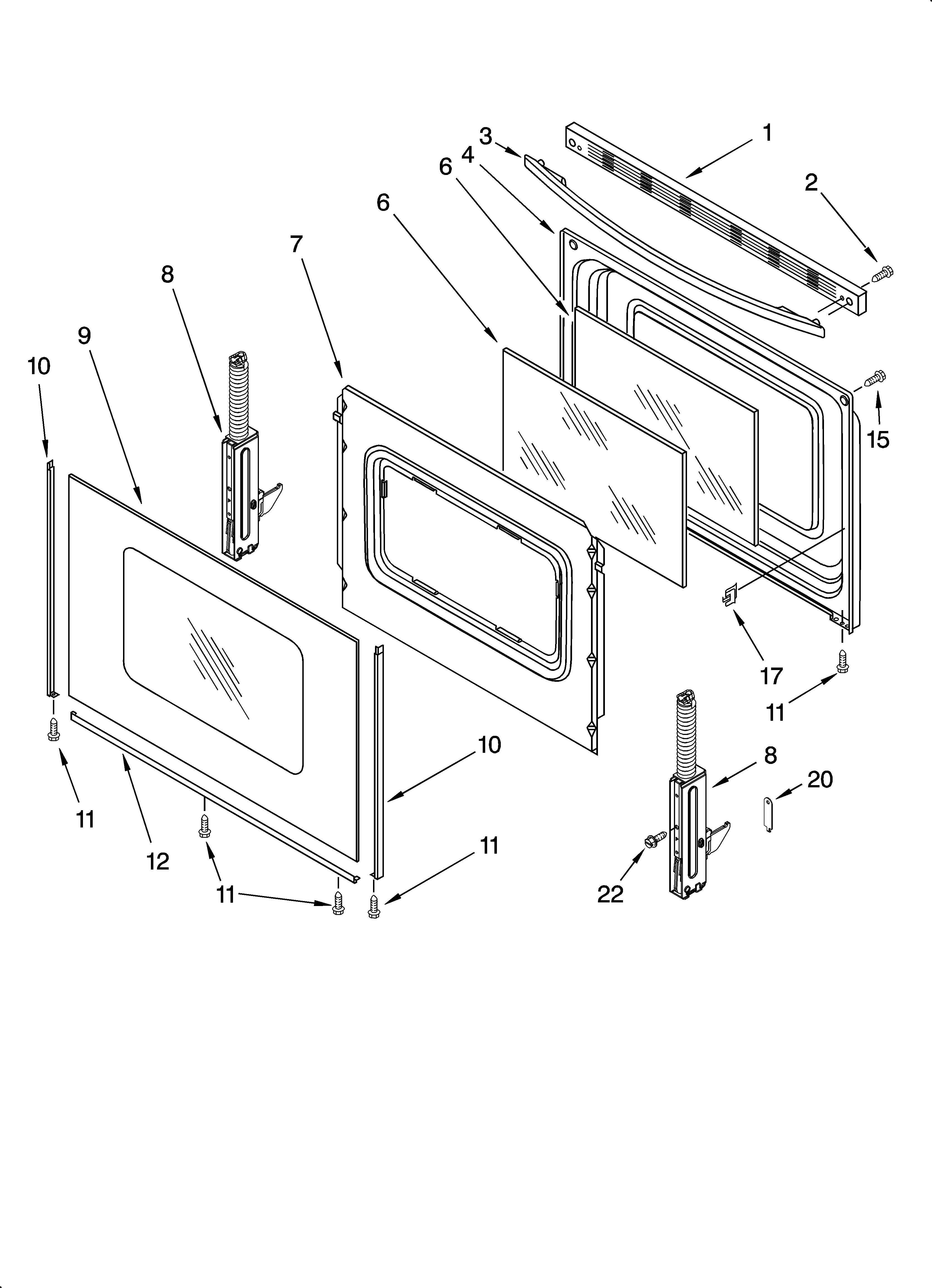 Whirlpool WERE3000PB5 door parts, optional parts diagram