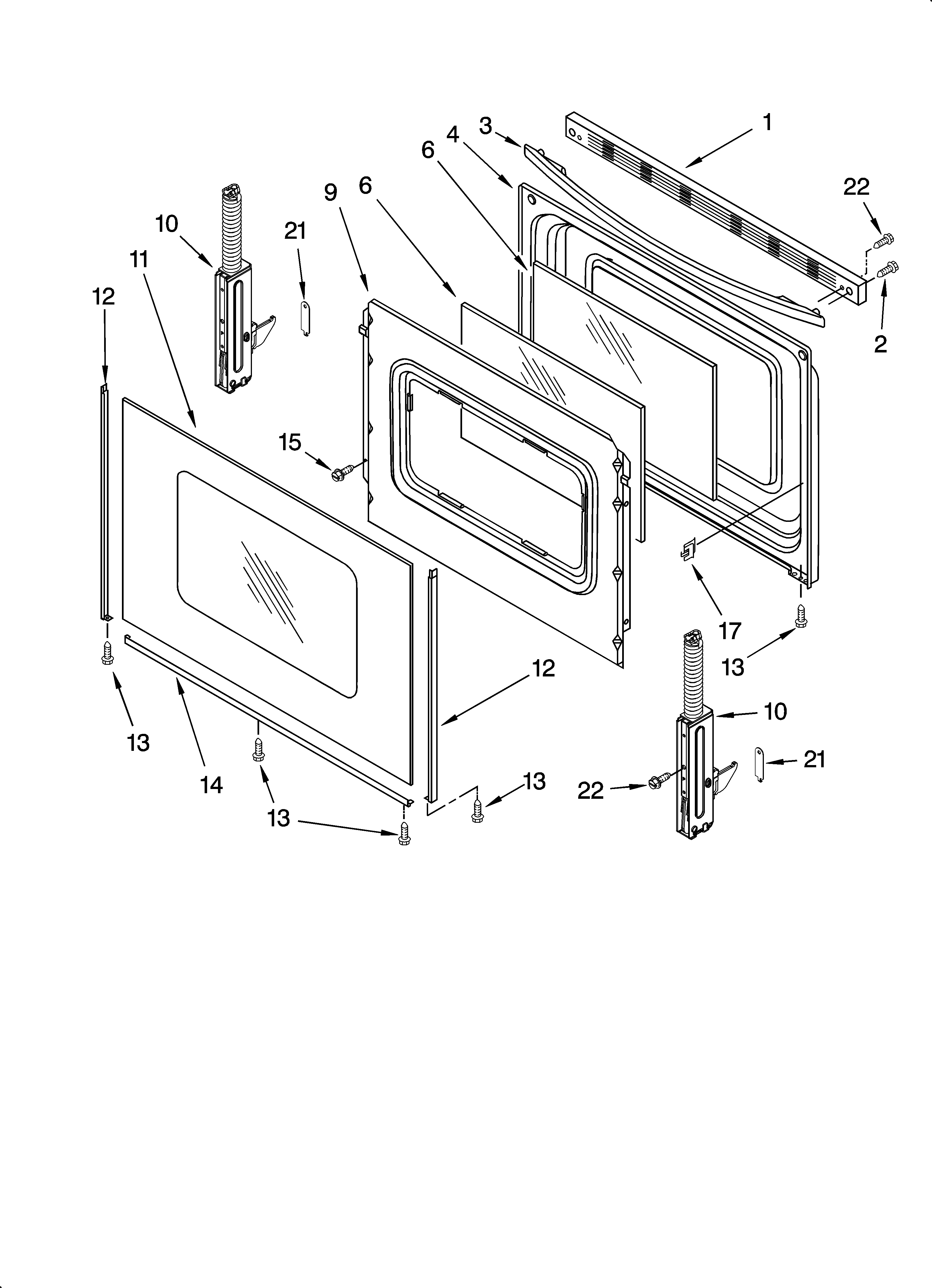 Whirlpool WERE3000SQ0 door parts, optional parts diagram