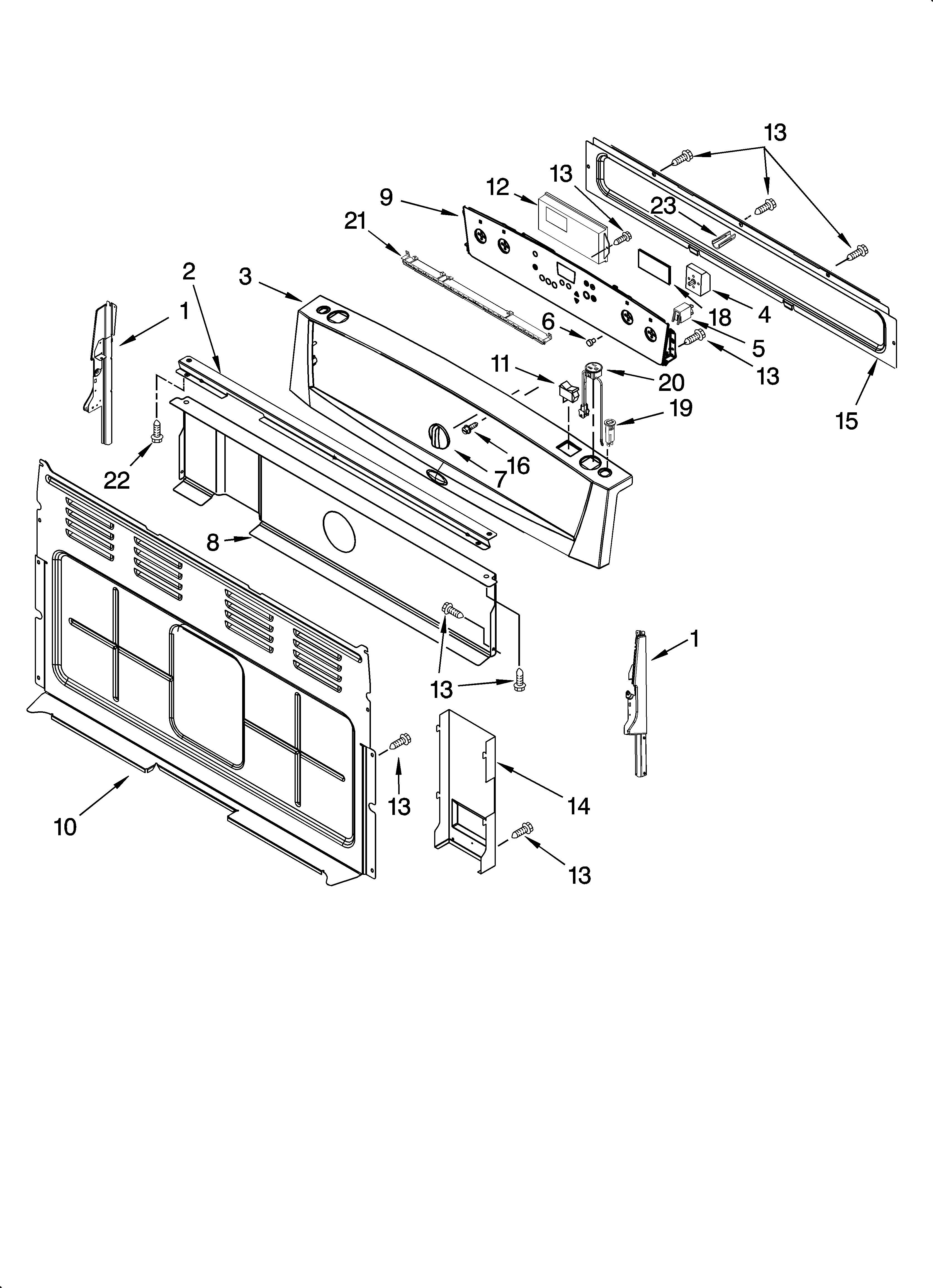 Whirlpool WERE4200PQ2 control panel parts diagram