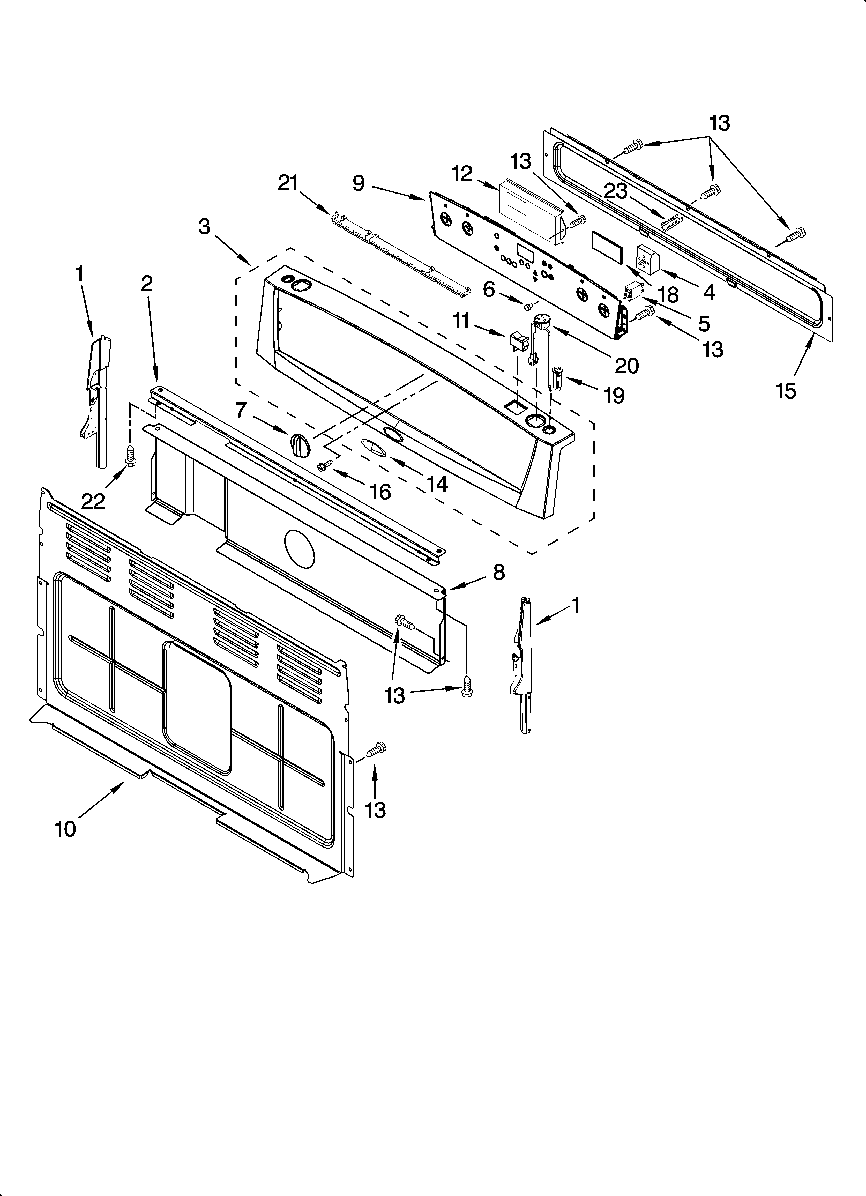 Whirlpool WERE4200PQ3 control panel parts diagram